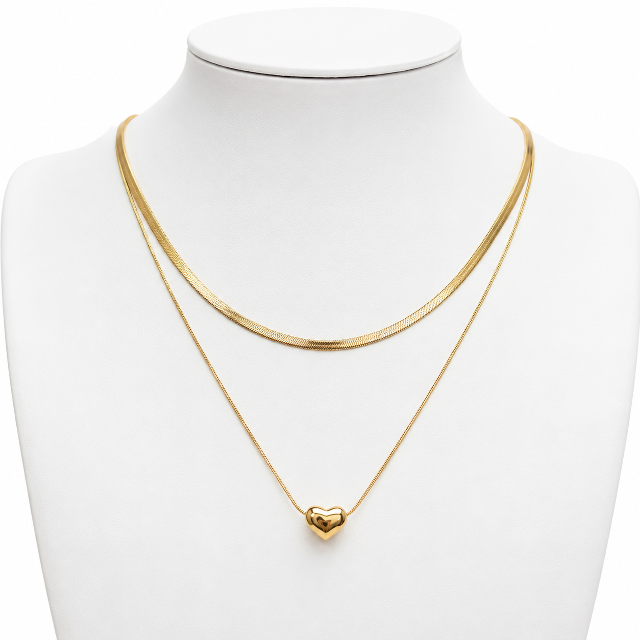 Colier Dublu Gold - Otel Inoxidabil