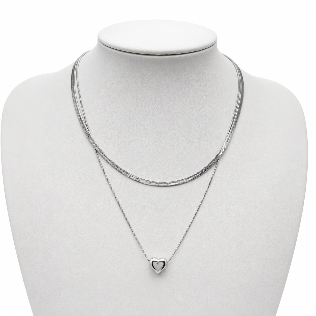 Colier Dublu Silver - Otel Inoxidabil