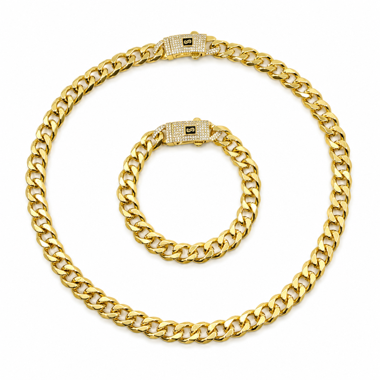 Set Monaco 8MM placat cu Aur de 18K