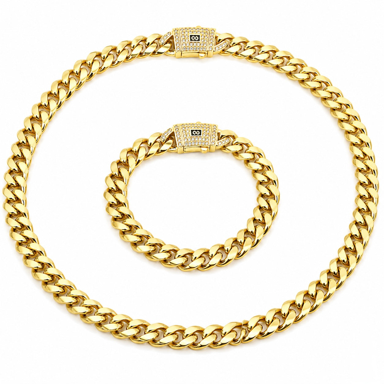 Set Cuban Monaco 8MM placat cu Aur