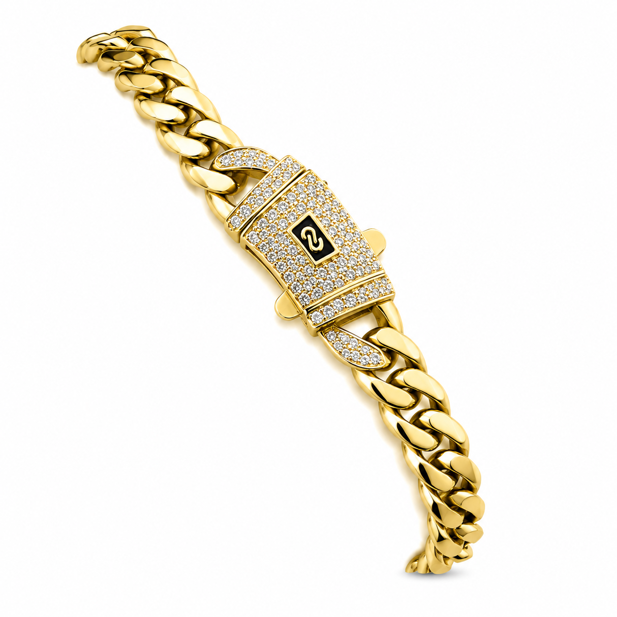 Bratara Cuban Monaco 6MM placata cu Aur de 14K