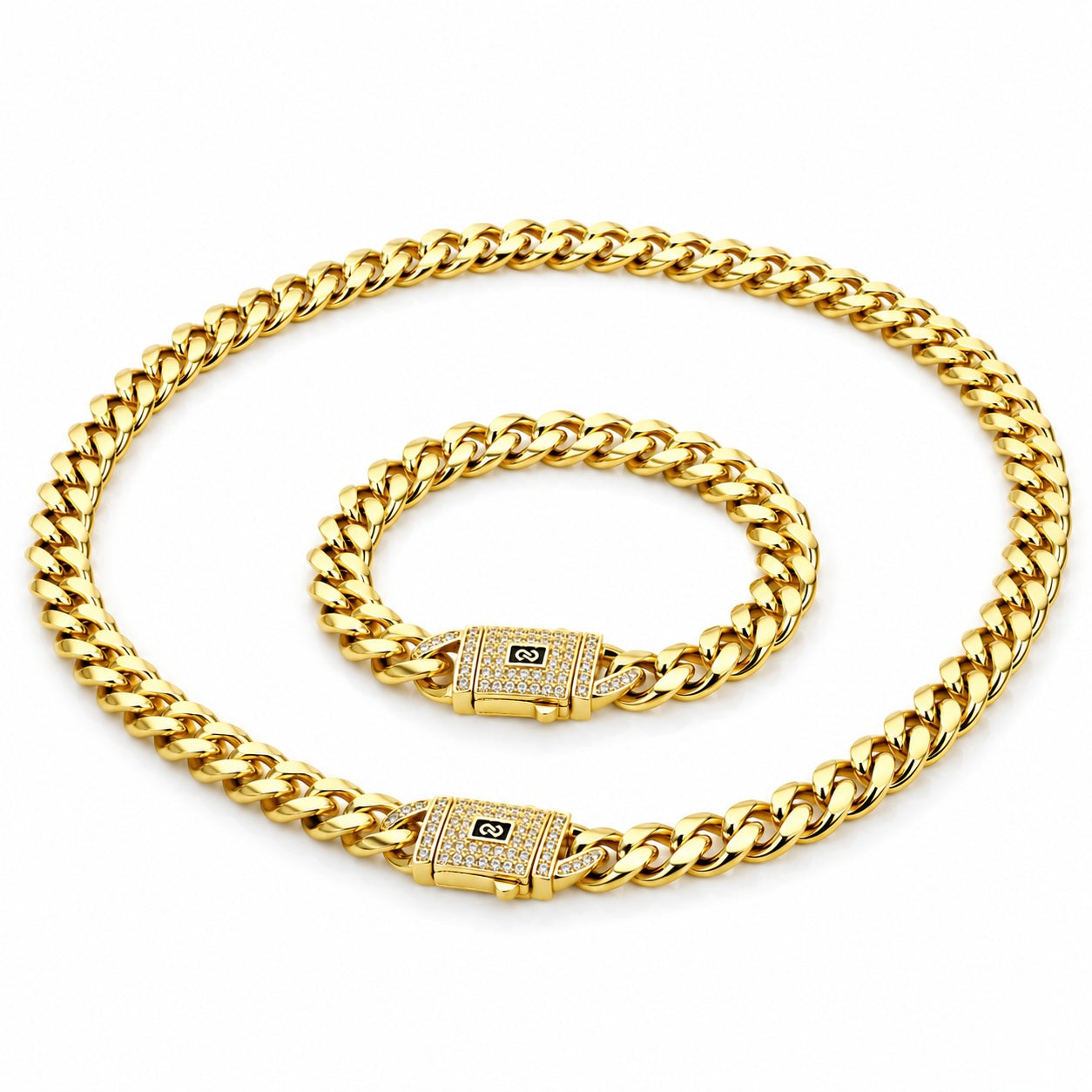 Set Cuban Monaco 8MM placat cu Aur