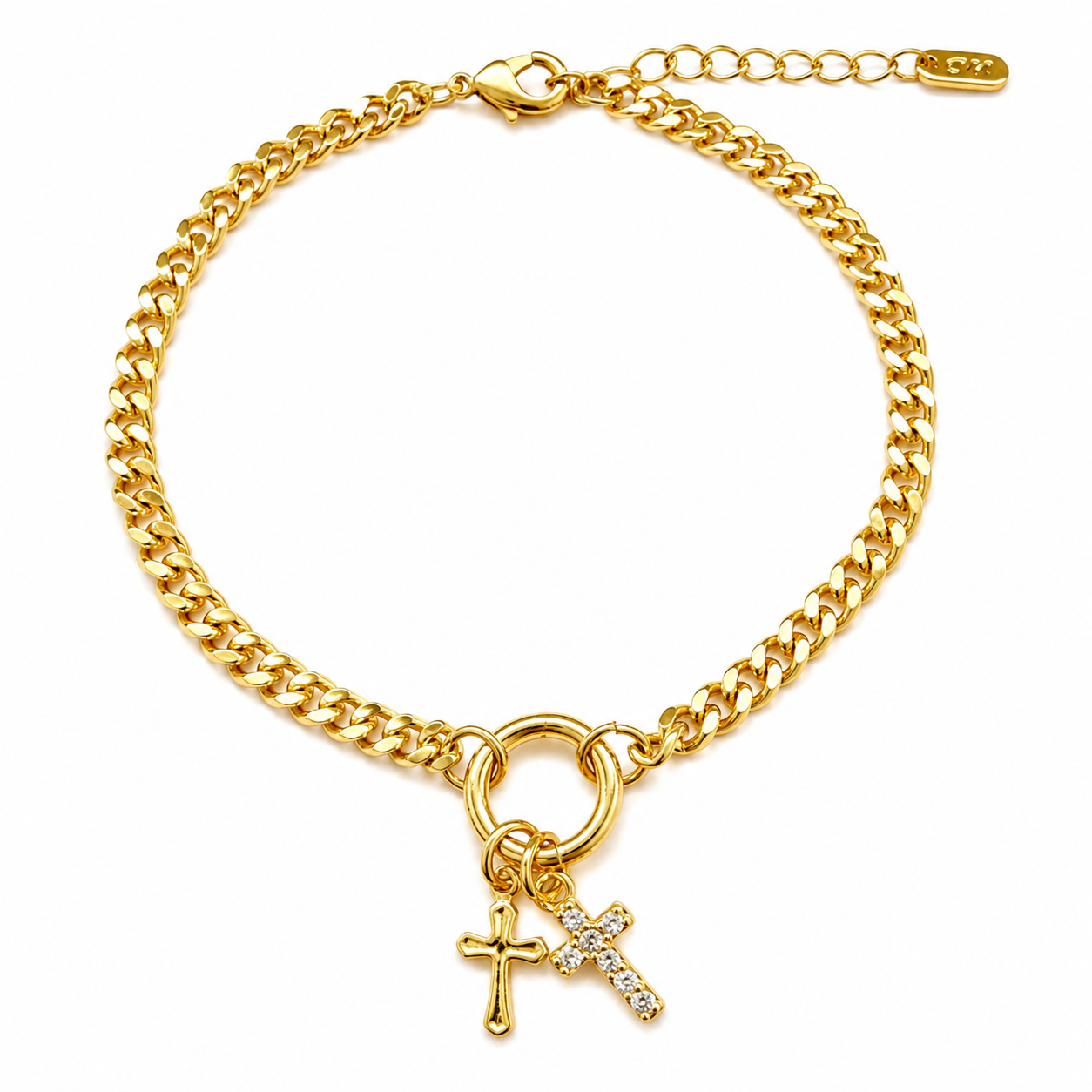 Brățara Gold Cross Placata cu Aur de 18K