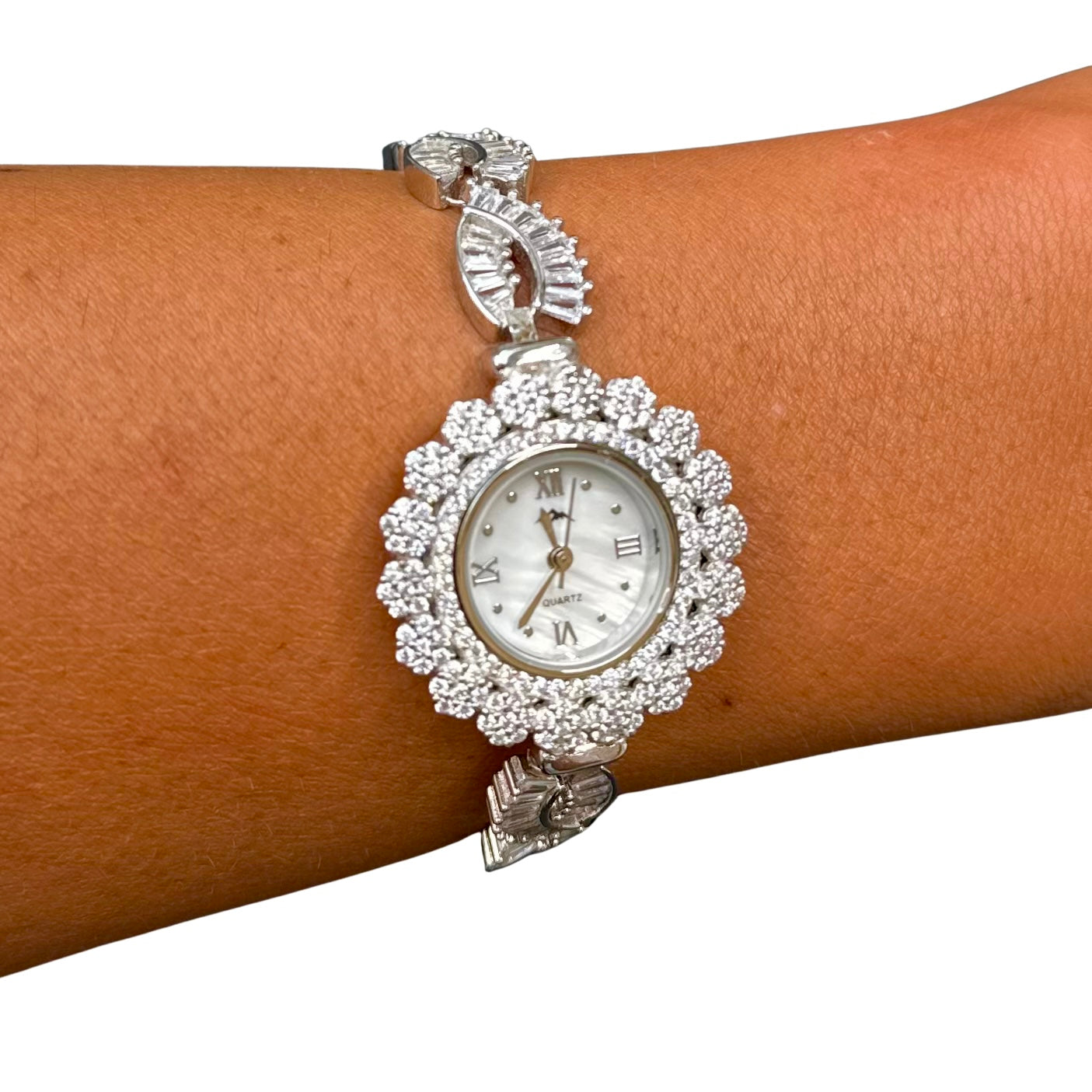 Ceas Petal Aurora din Argint 925 cu Cristale Zirconia 💎