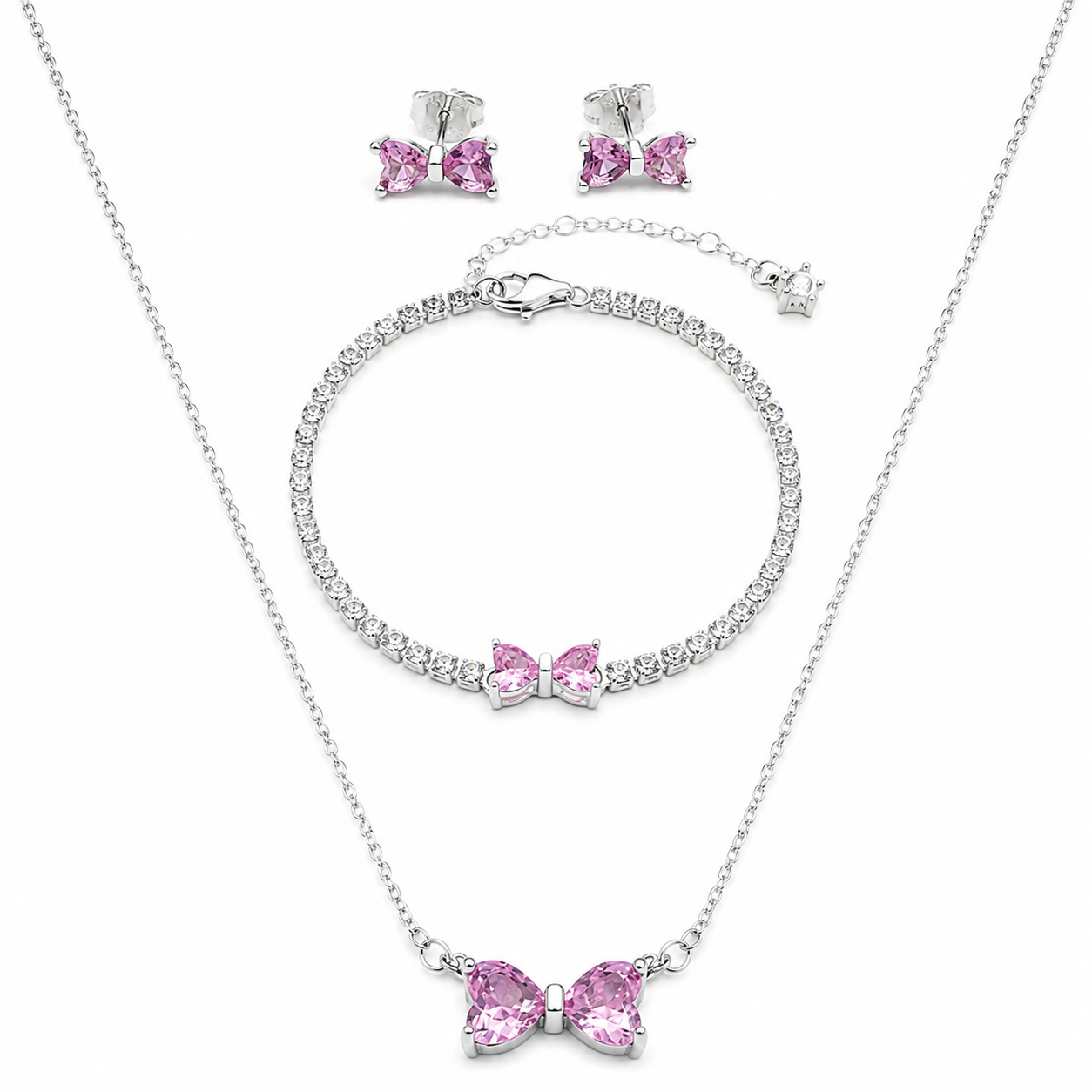 Set Pinky Shine cu Argint