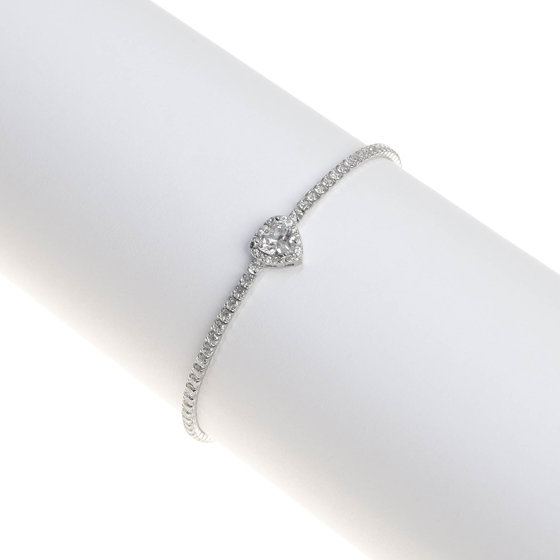 Bratara Tennis Heart din Argint