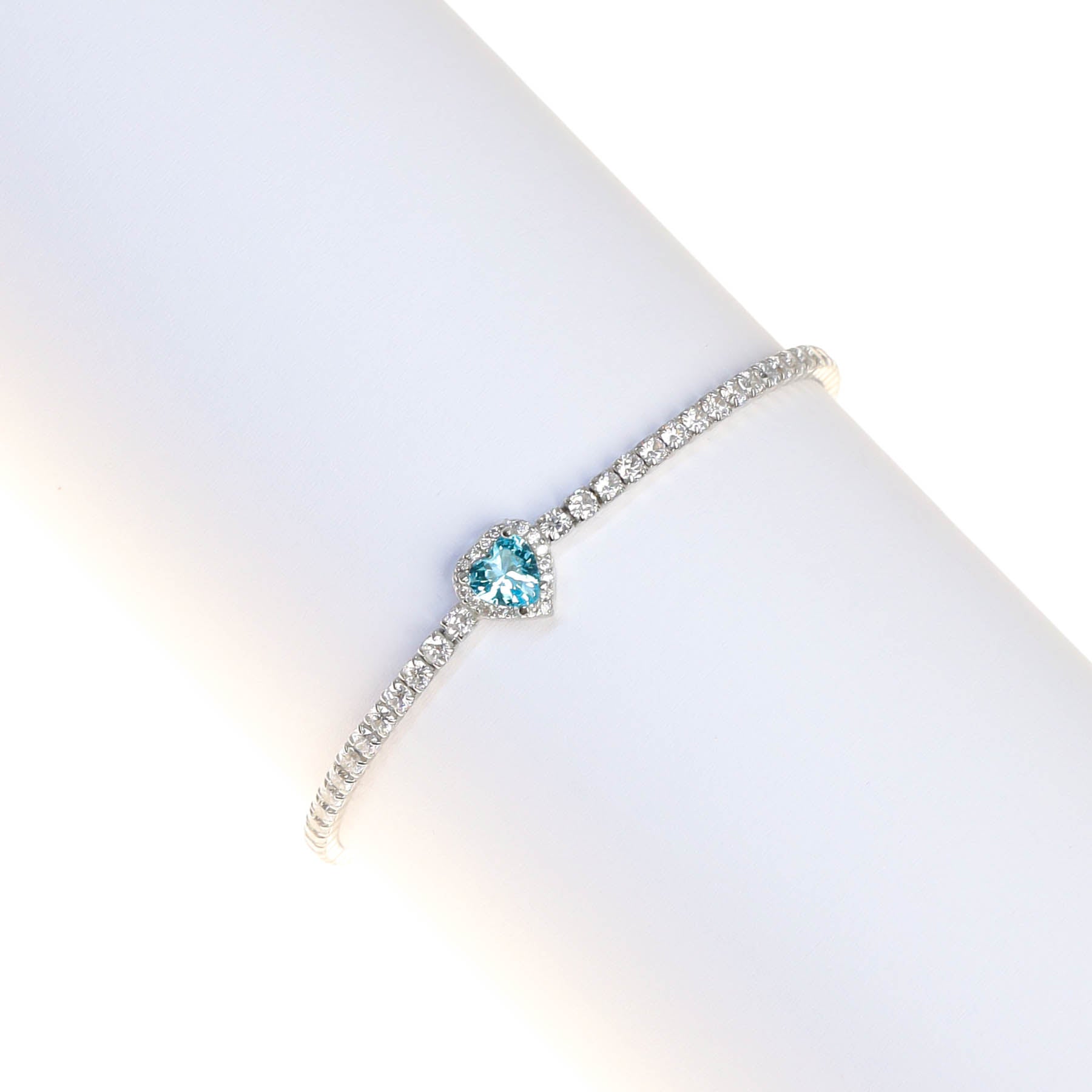 Bratara Tennis Heart din Argint