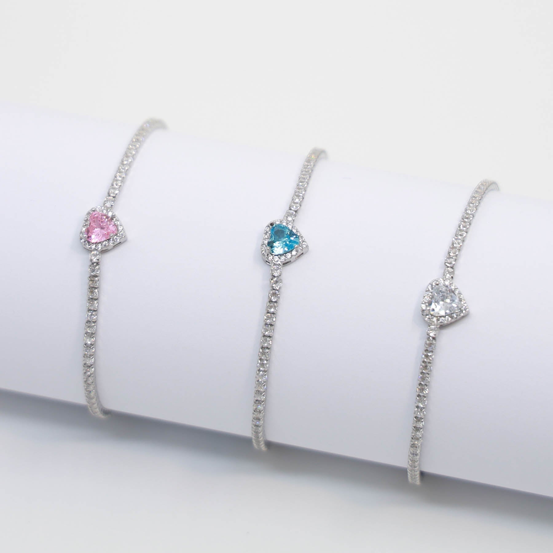 Bratara Tennis Heart din Argint