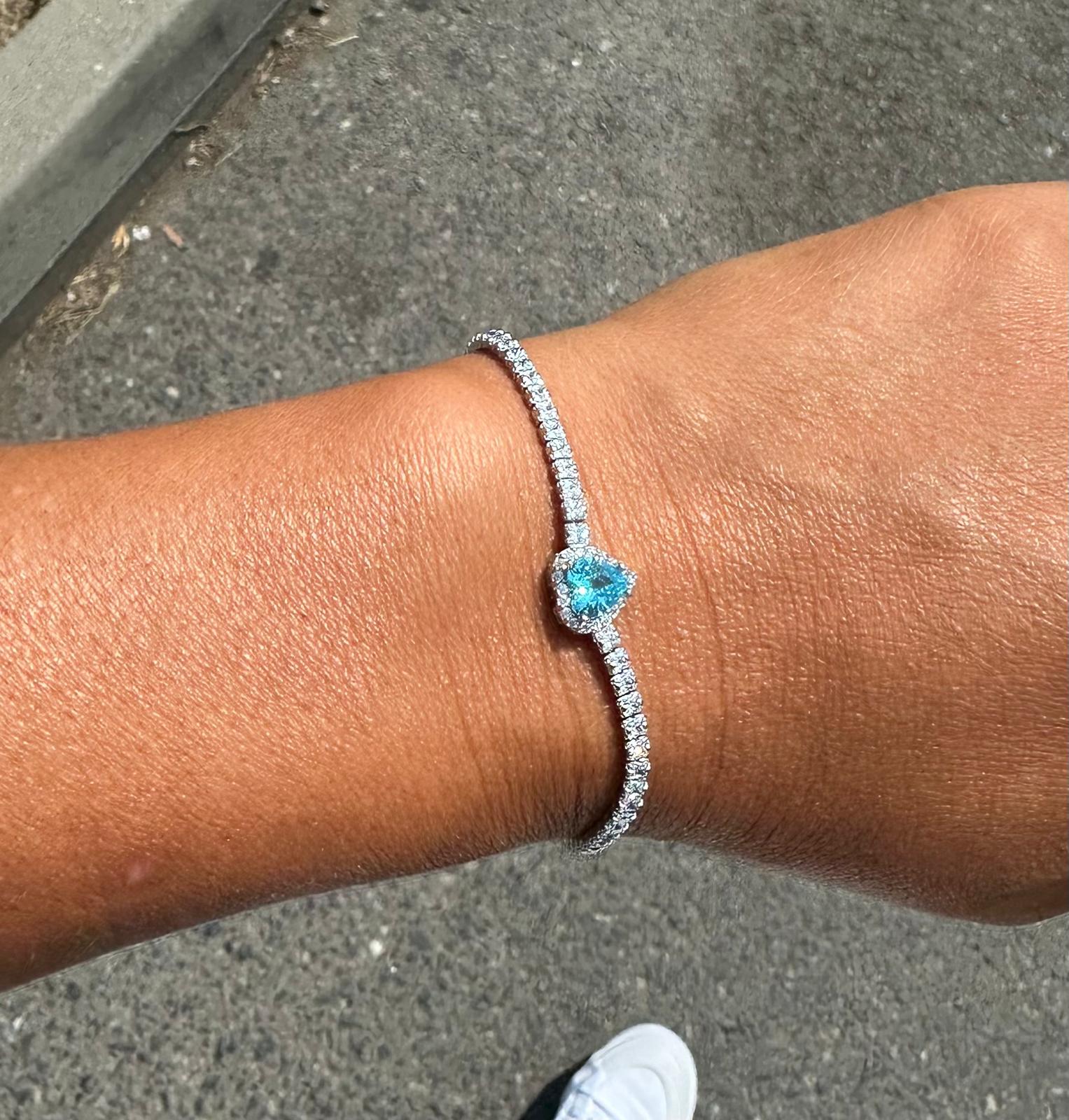 Bratara Tennis Heart din Argint