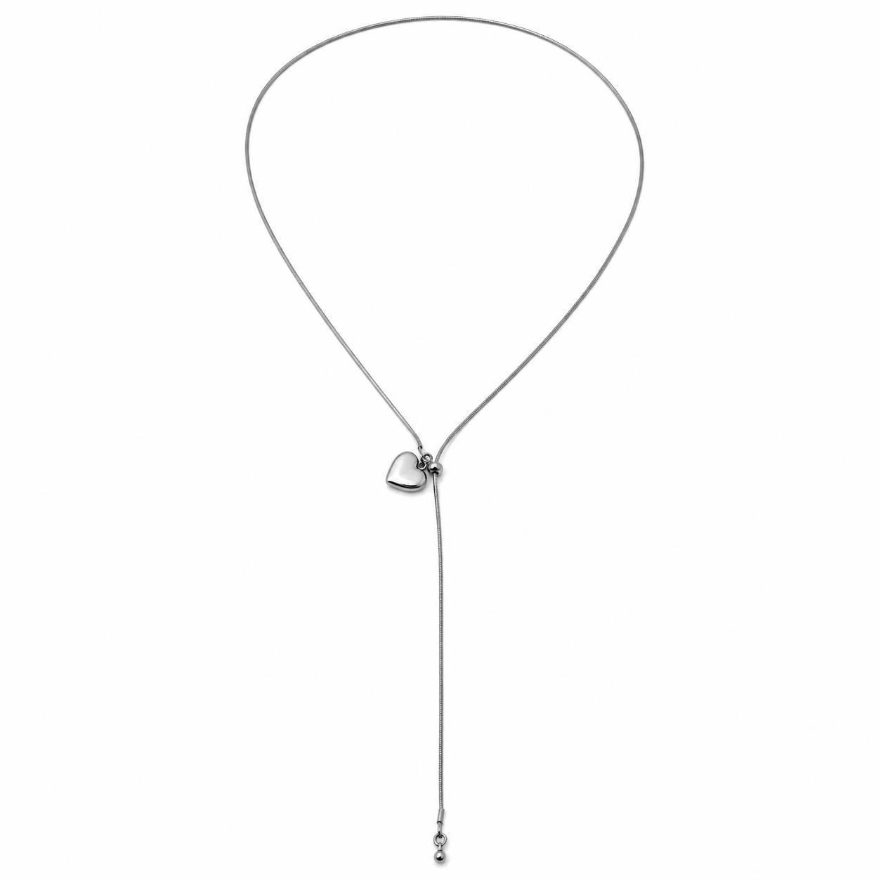 Colier Reglabil Heart Drop din Oțel Inoxidabil - Gold / Silver