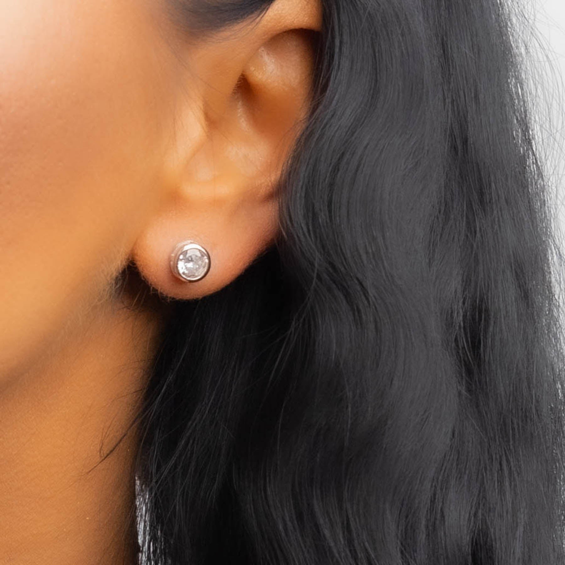 Cercei Round Tennis din Argint