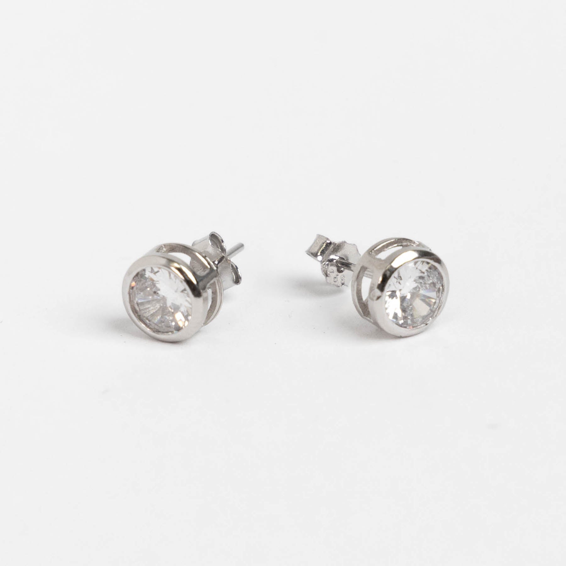 Cercei Round Tennis din Argint