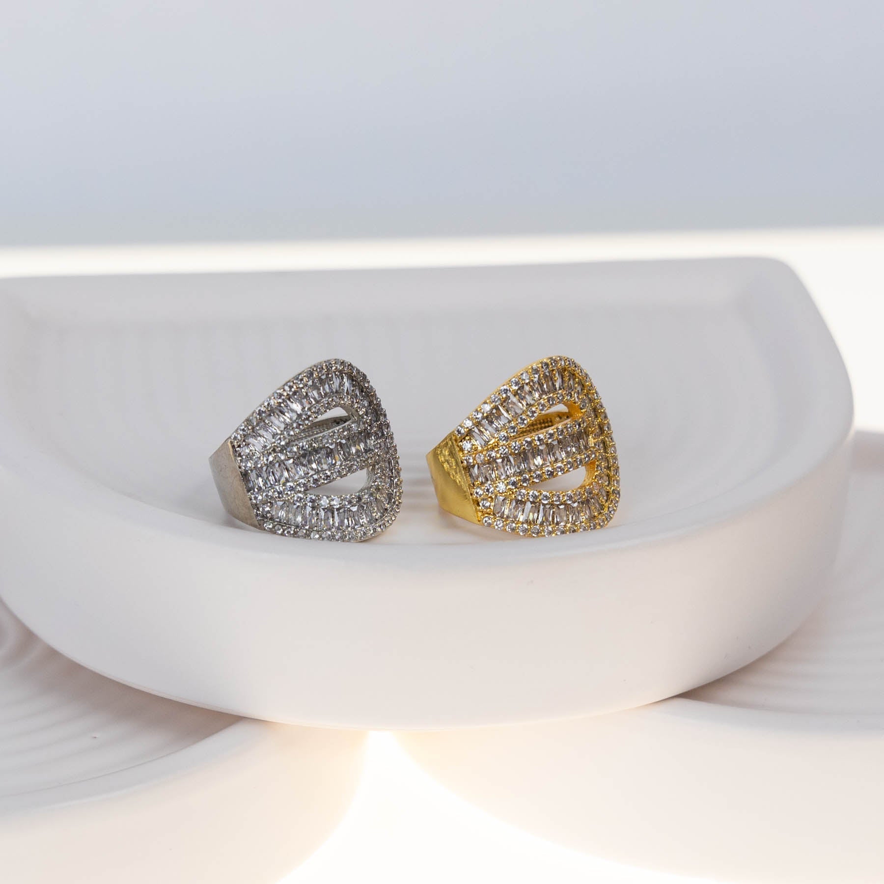 Inel Double Shine Reglabil