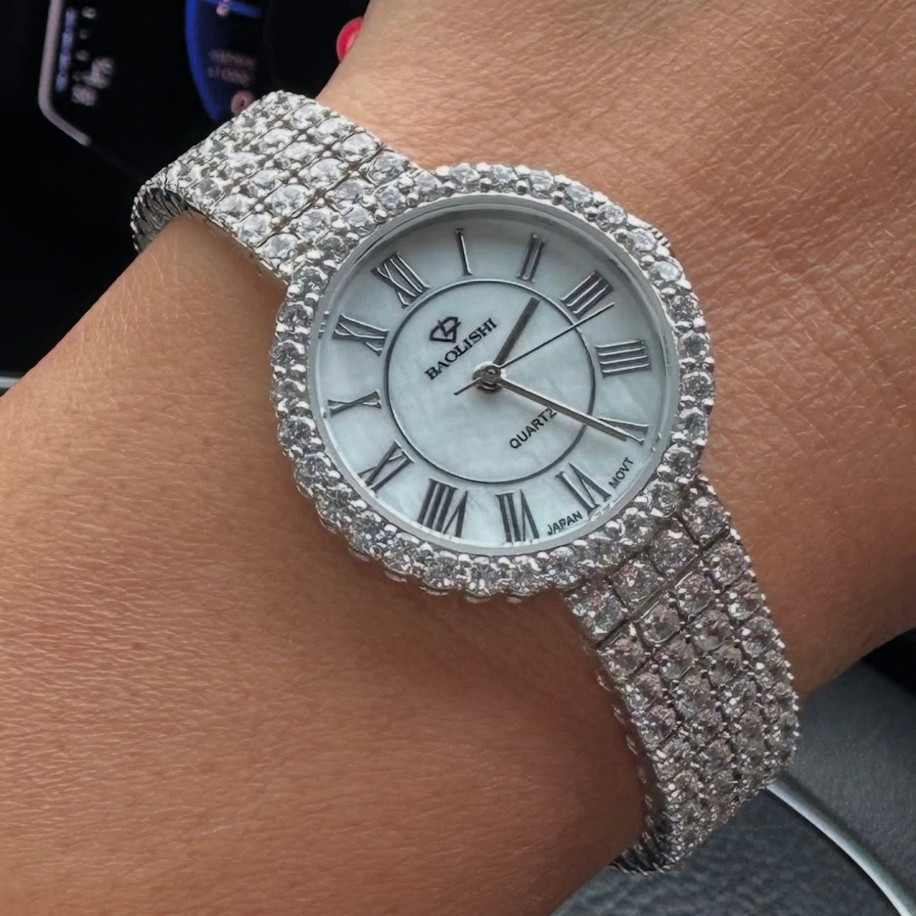 💎 Ceas Damă Elegant BAOLISHI – Argint 925, Zirconia și Rodiu