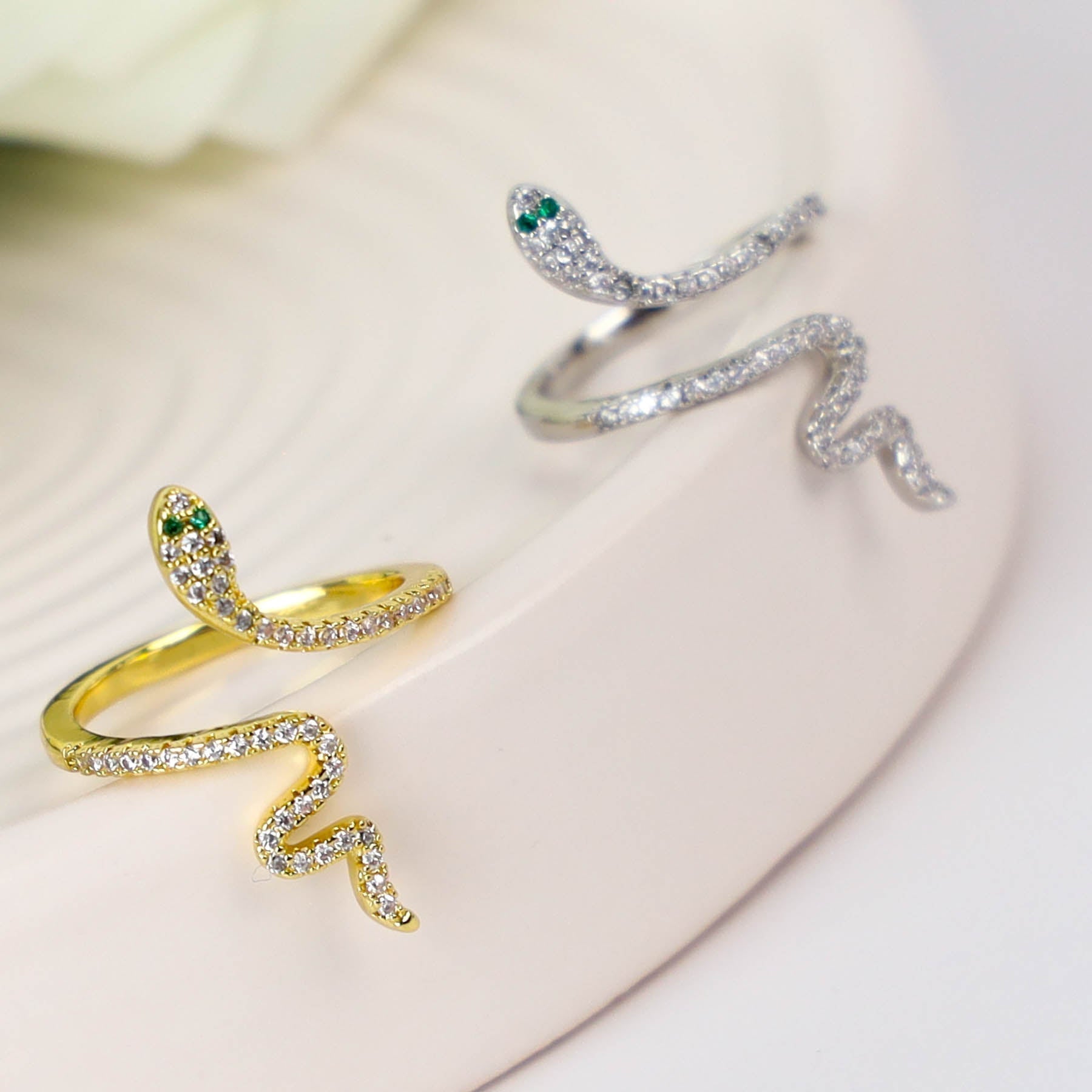 Inel Snake Silver/Gold