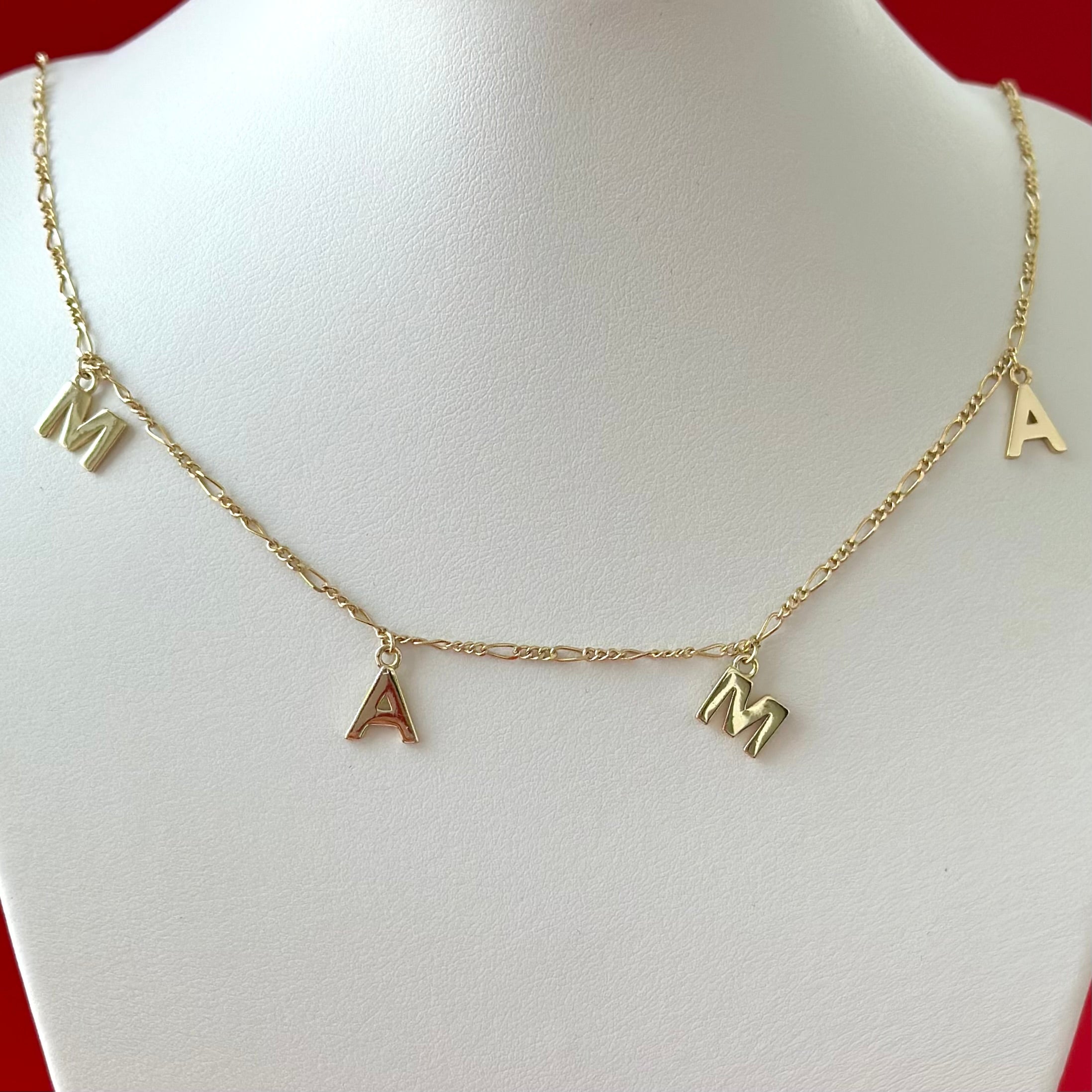 💛 Colier Mama Gold din Argint – Dragoste eternă