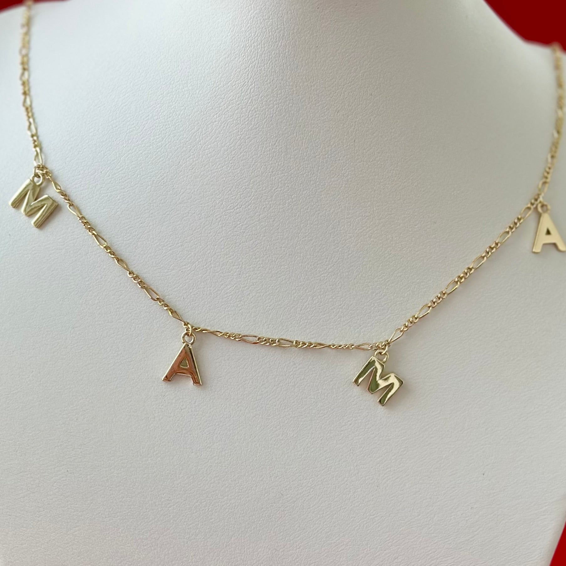 💛 Colier Mama Gold din Argint – Dragoste eternă