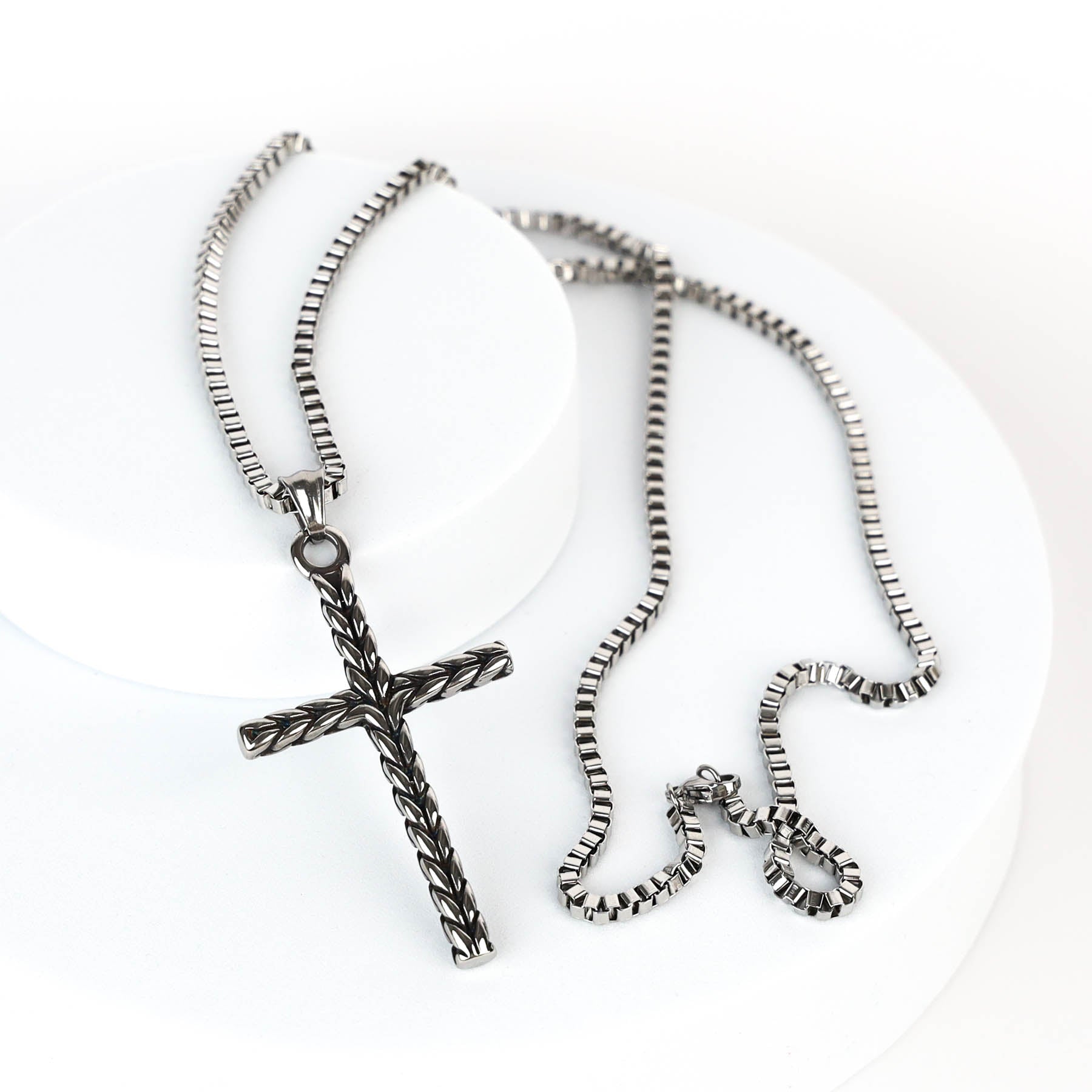 Colier Barbatesc BraidedCross