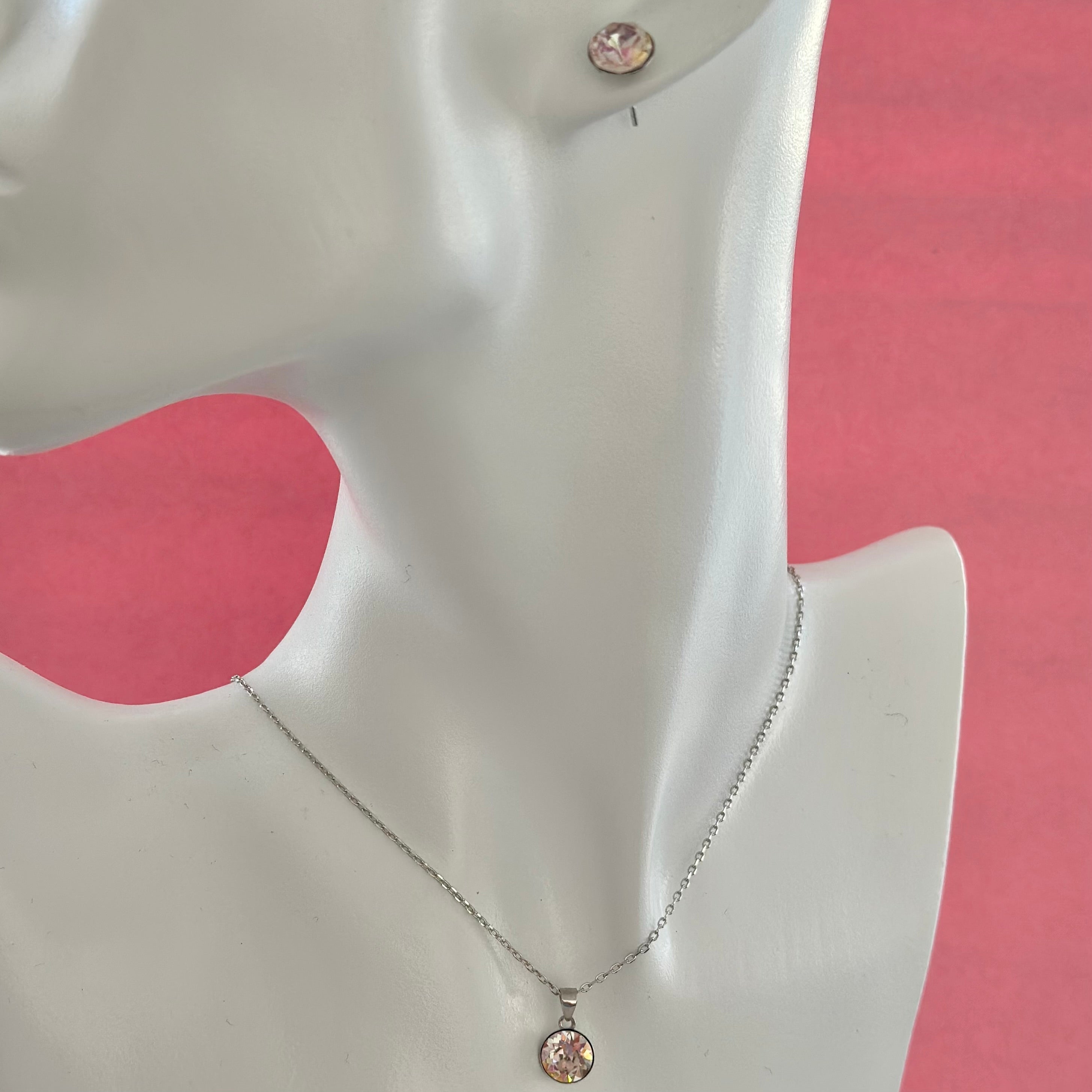 ✨ Set din Argint White-Pink – Rafinament cu reflexii roz