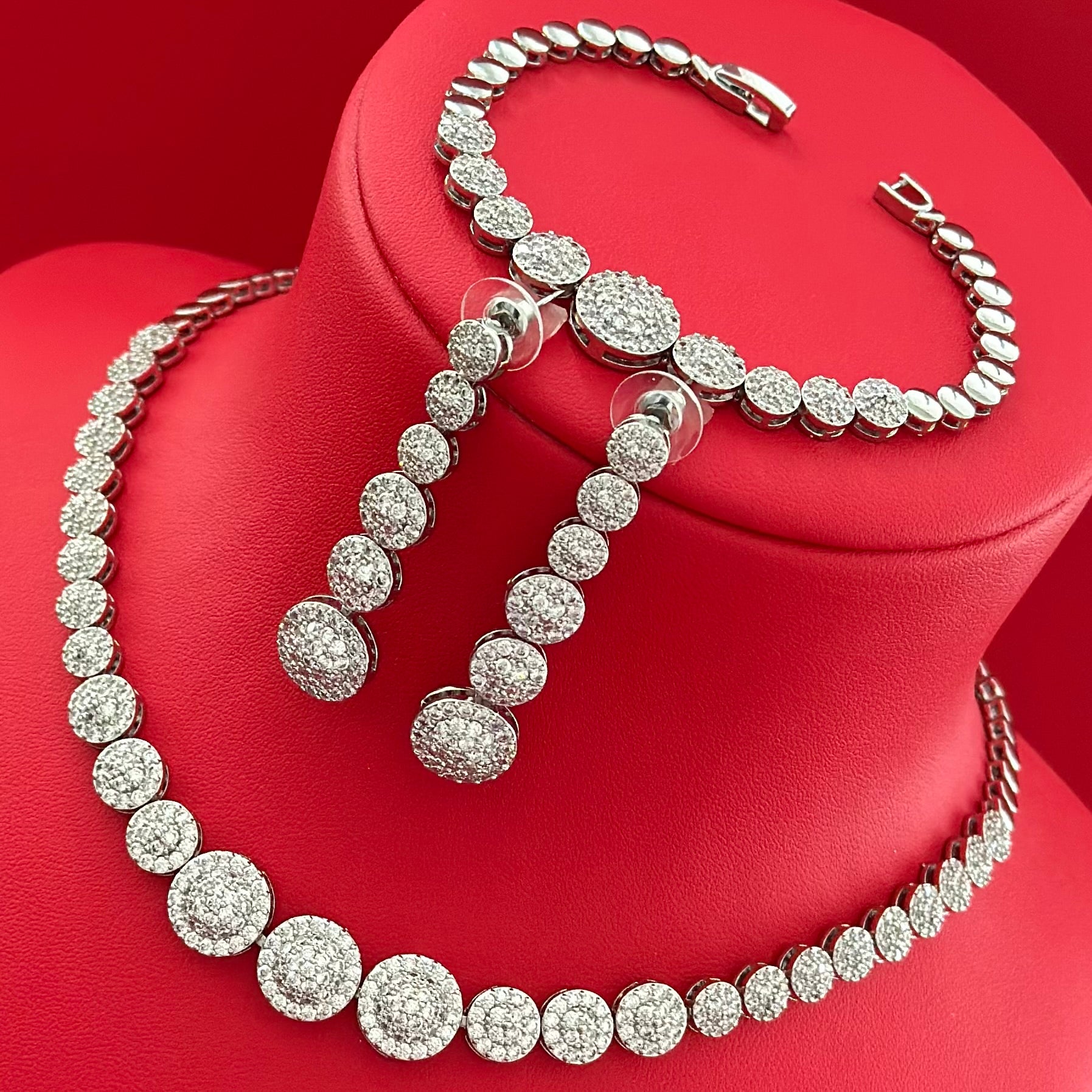 🩶 ✨ Set Diamond Queen – Silver