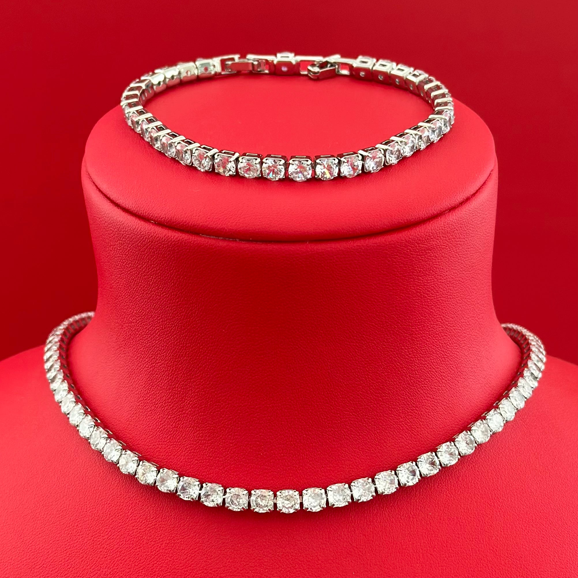 💎 Set Tennis – Colier și Brățară