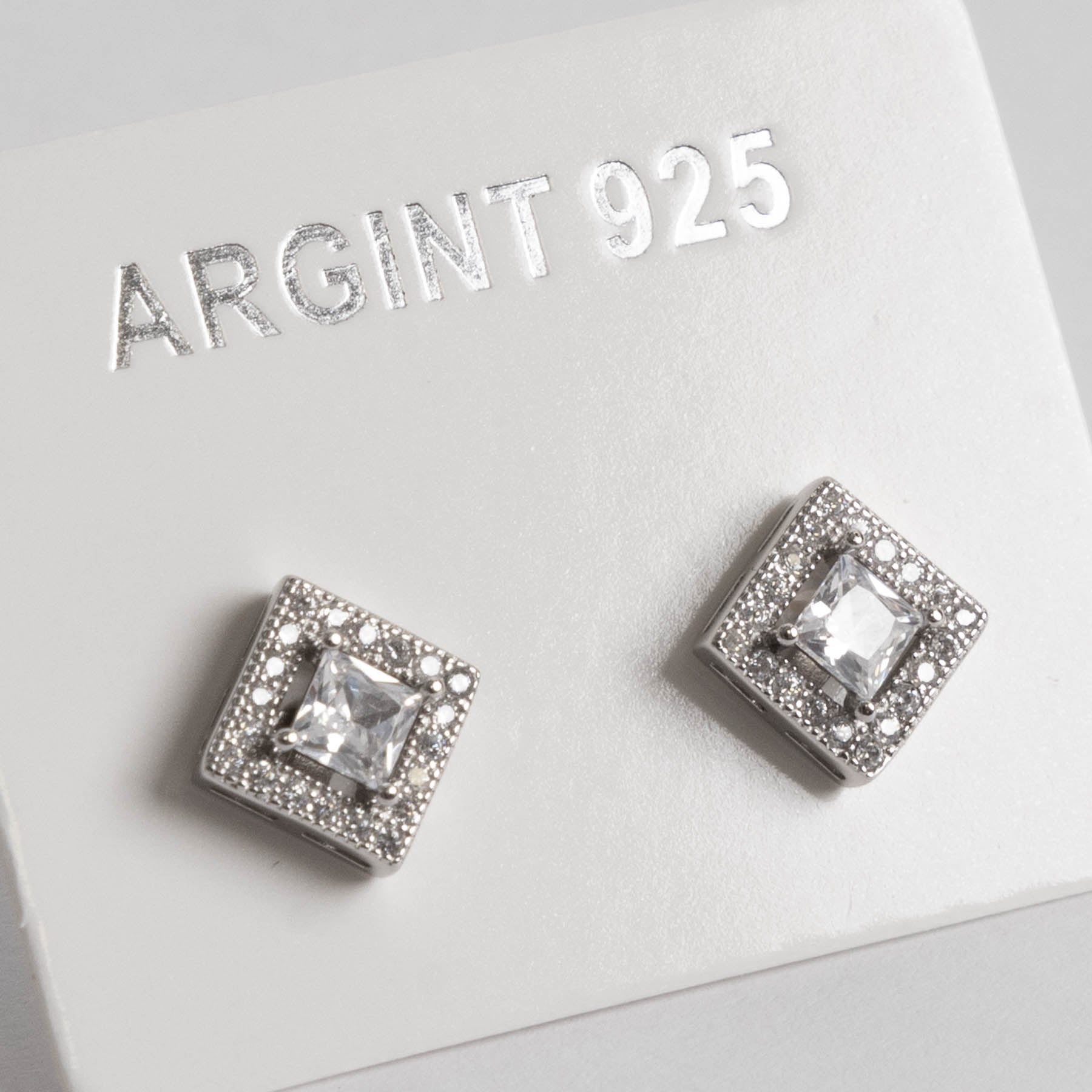 🔳 Cercei Royal Square din Argint 925