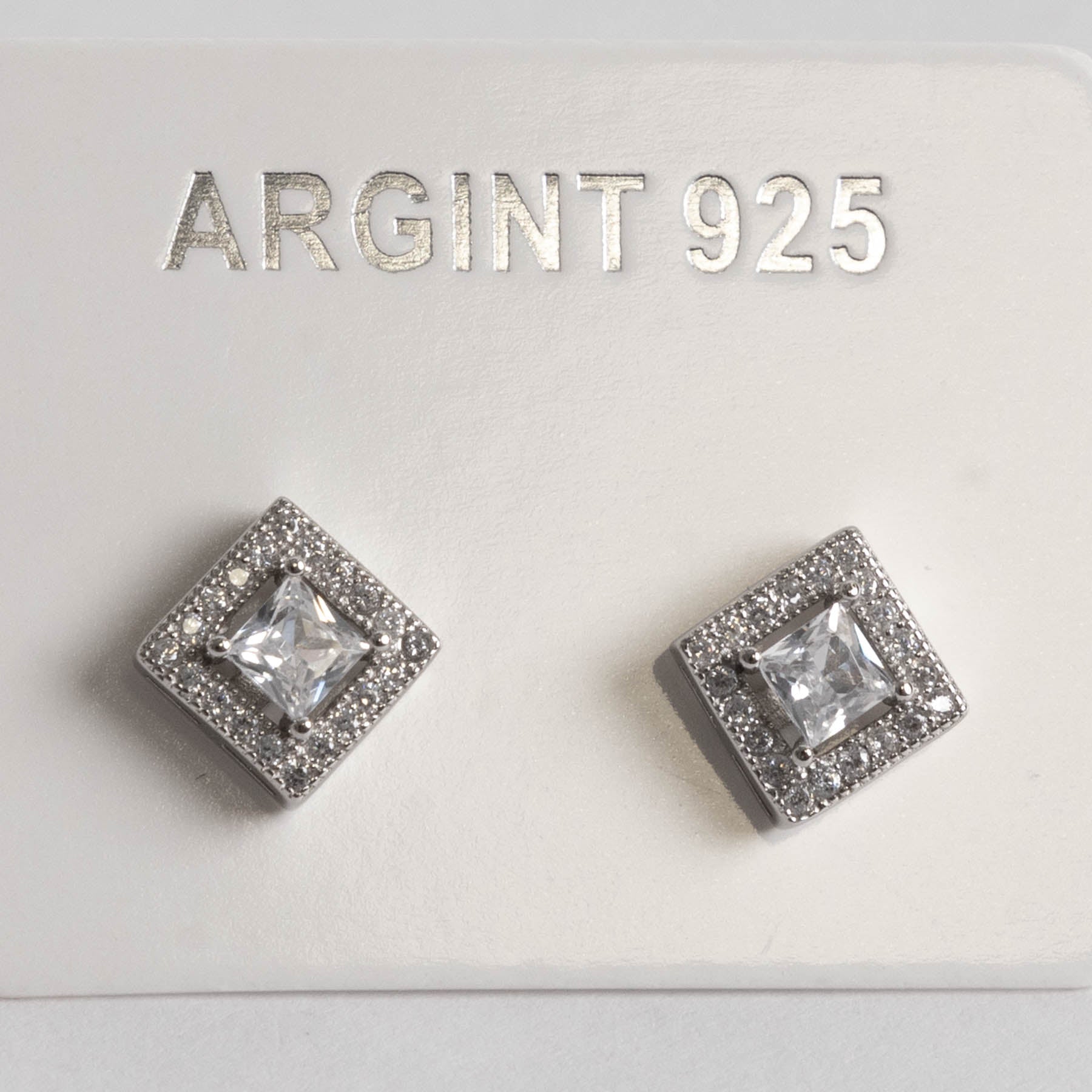 🔳 Cercei Royal Square din Argint 925