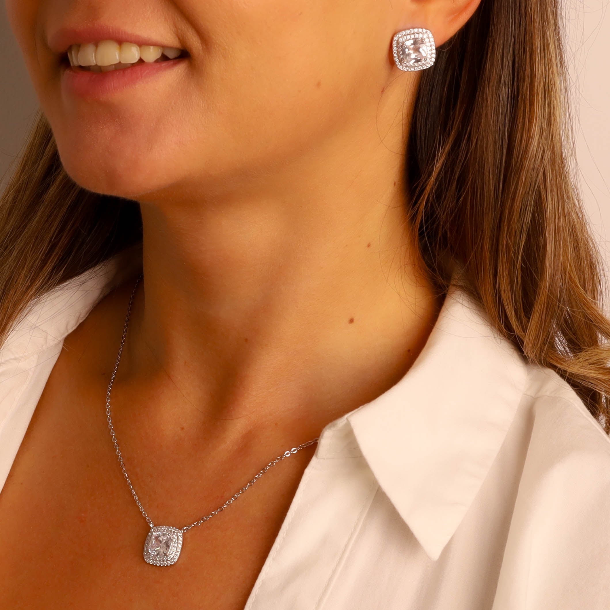 ✨ Set Eleganță cu Zirconia – Strălucire Pură 💎