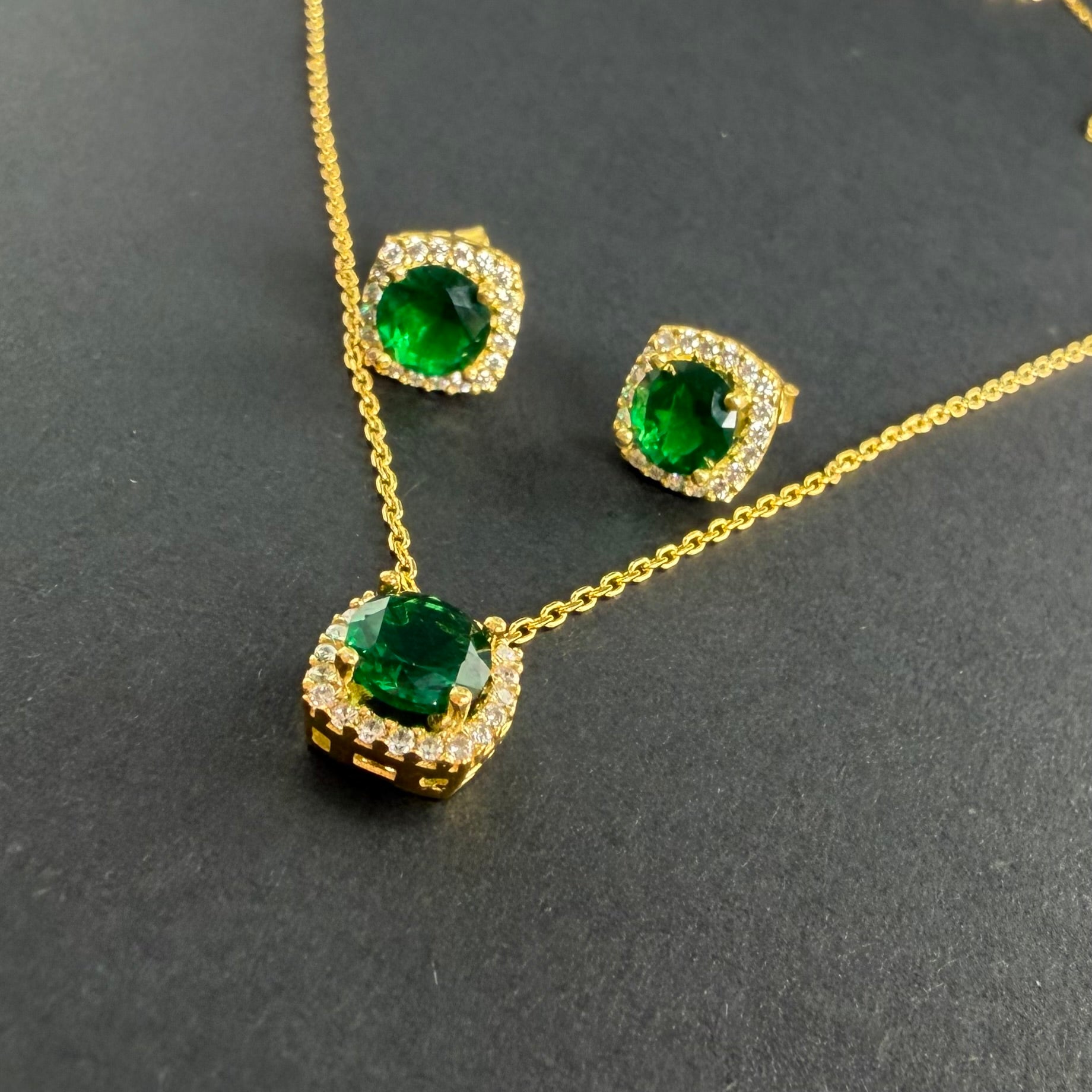 Set Bijuterii din Argint 925 Placat cu Aur