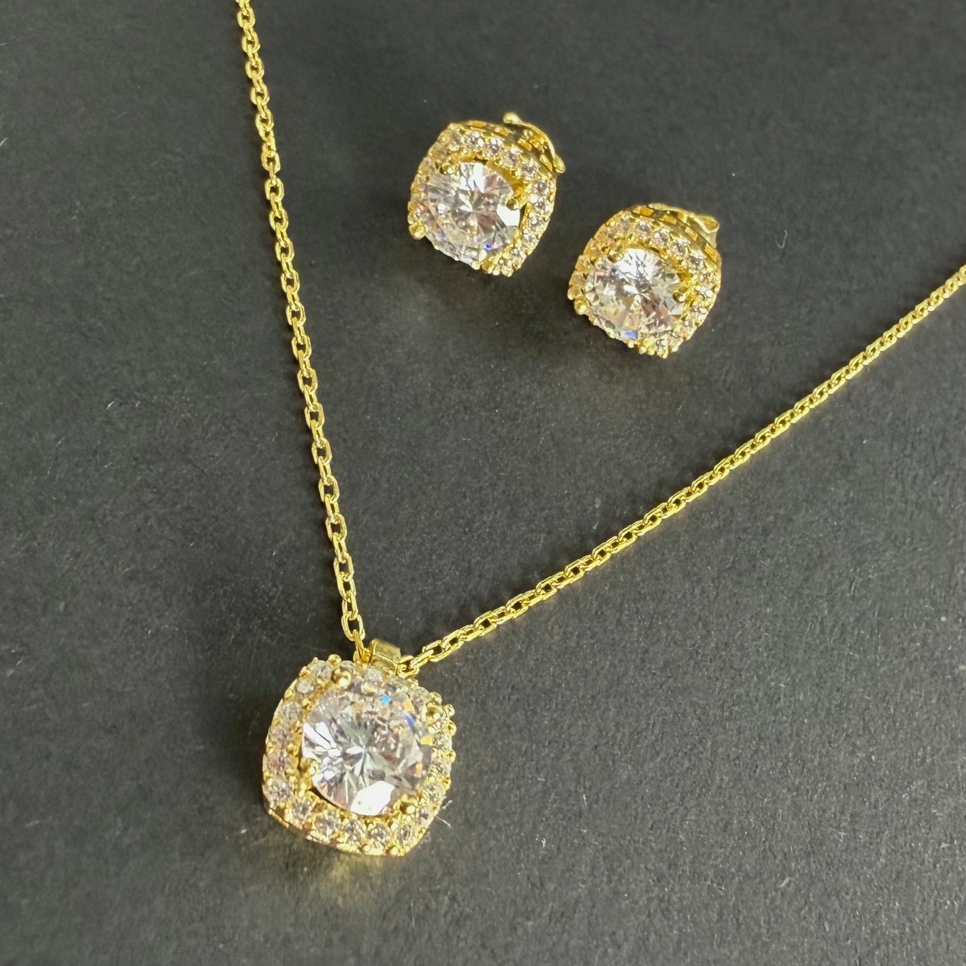 Set Bijuterii din Argint 925 Placat cu Aur