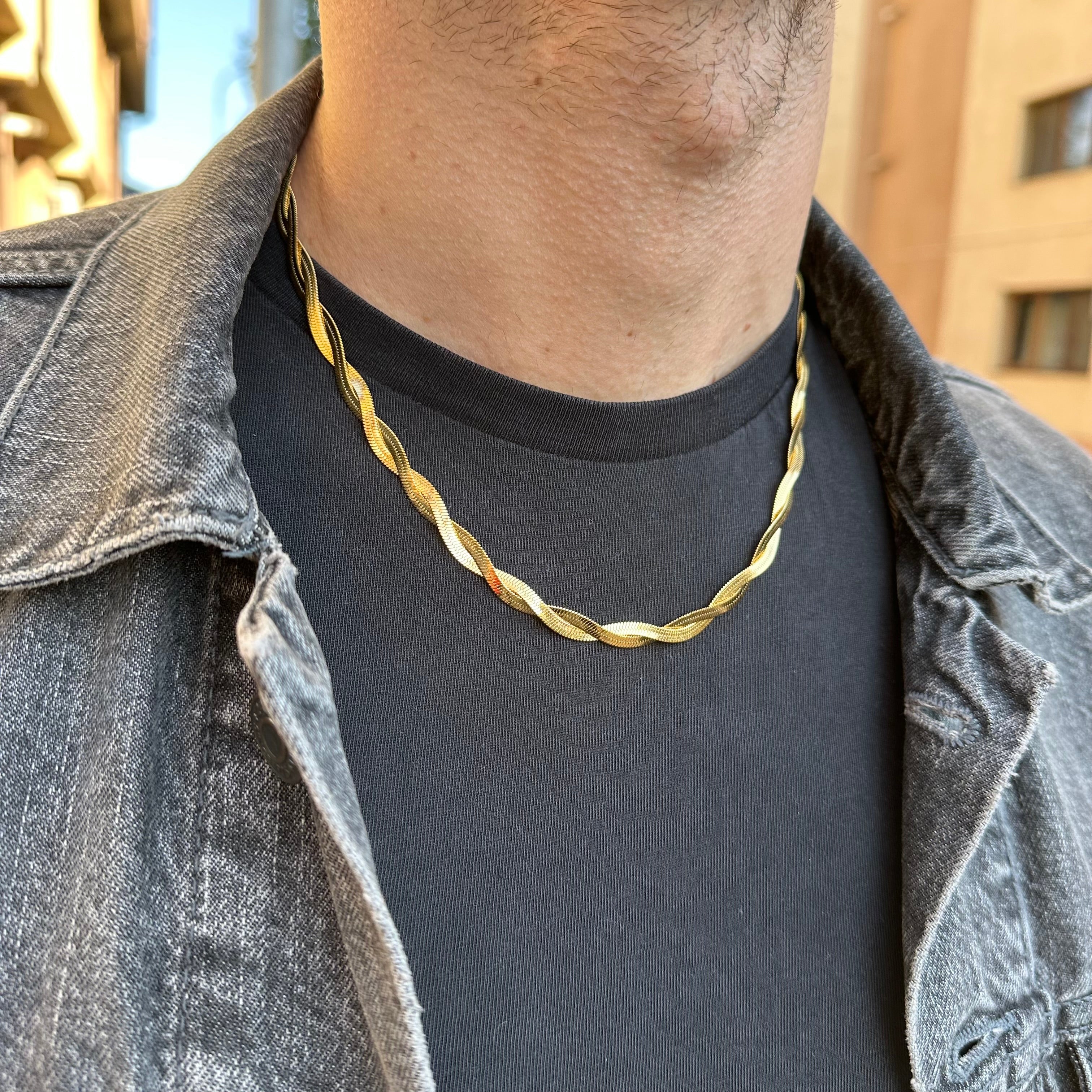 🐍 Colier Snake Dublu: Bijuterie Statement Unisex ✨