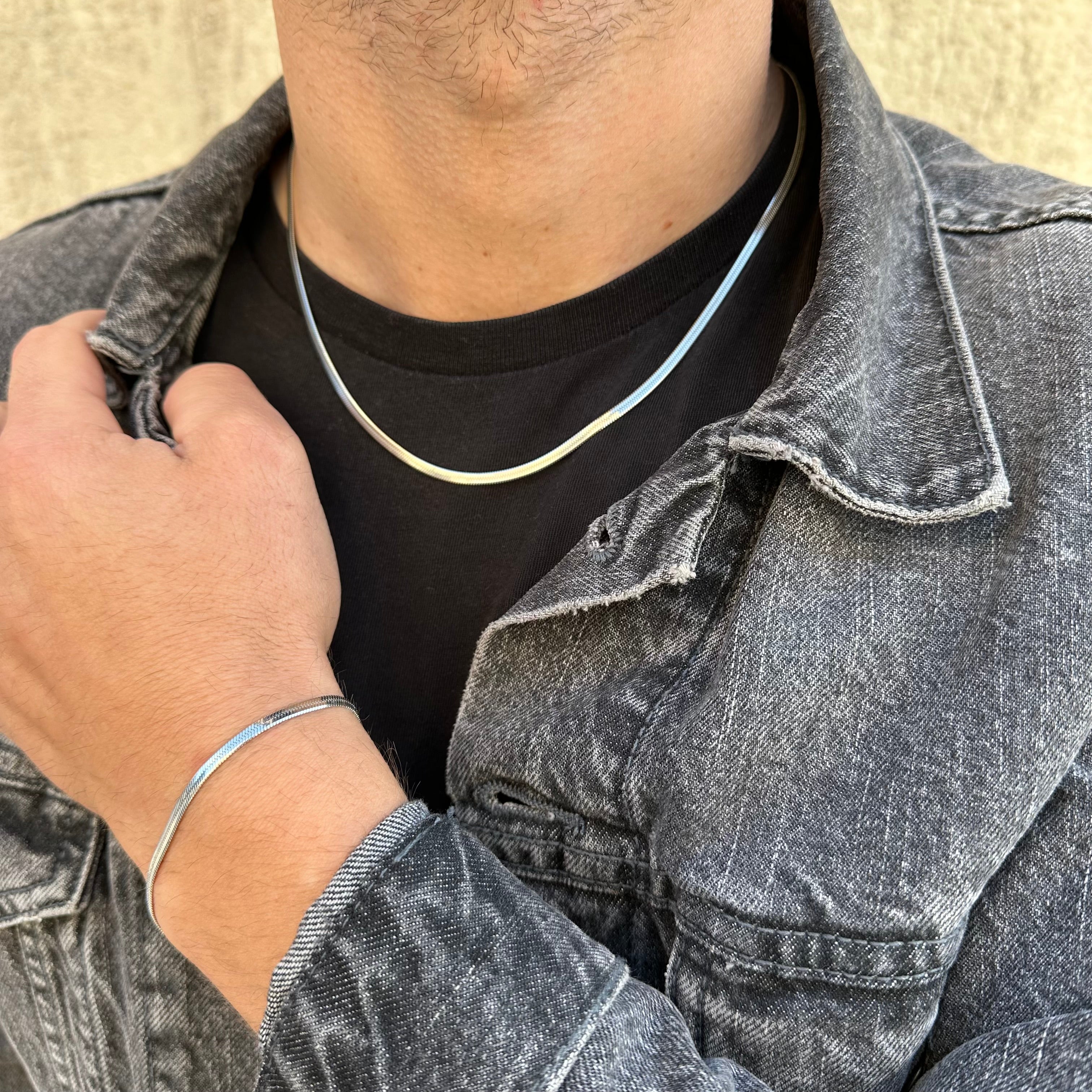 🐍 Set Snake – Colier și Brățară Unisex