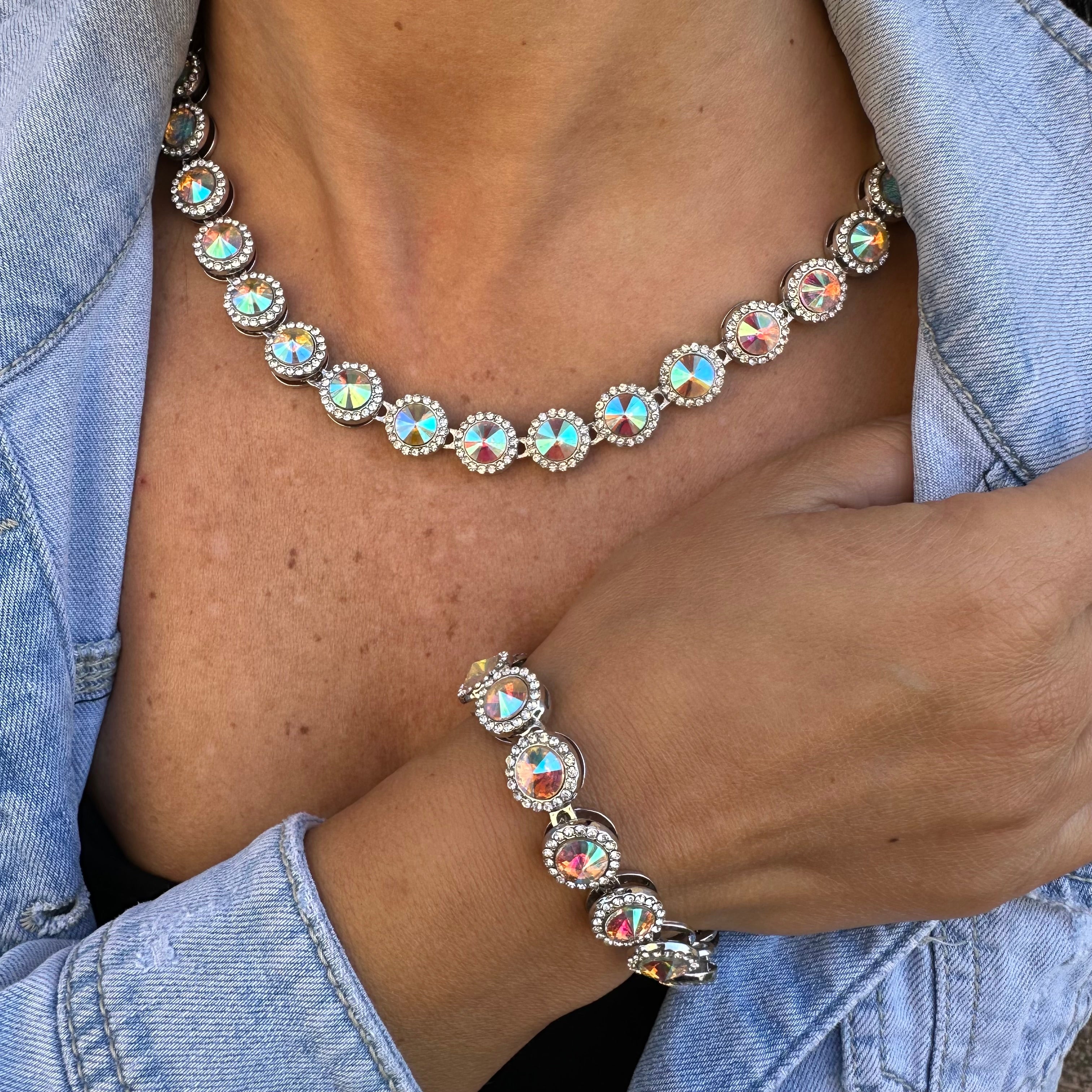 🔵 Set Round Indigo – Colier și Brățară