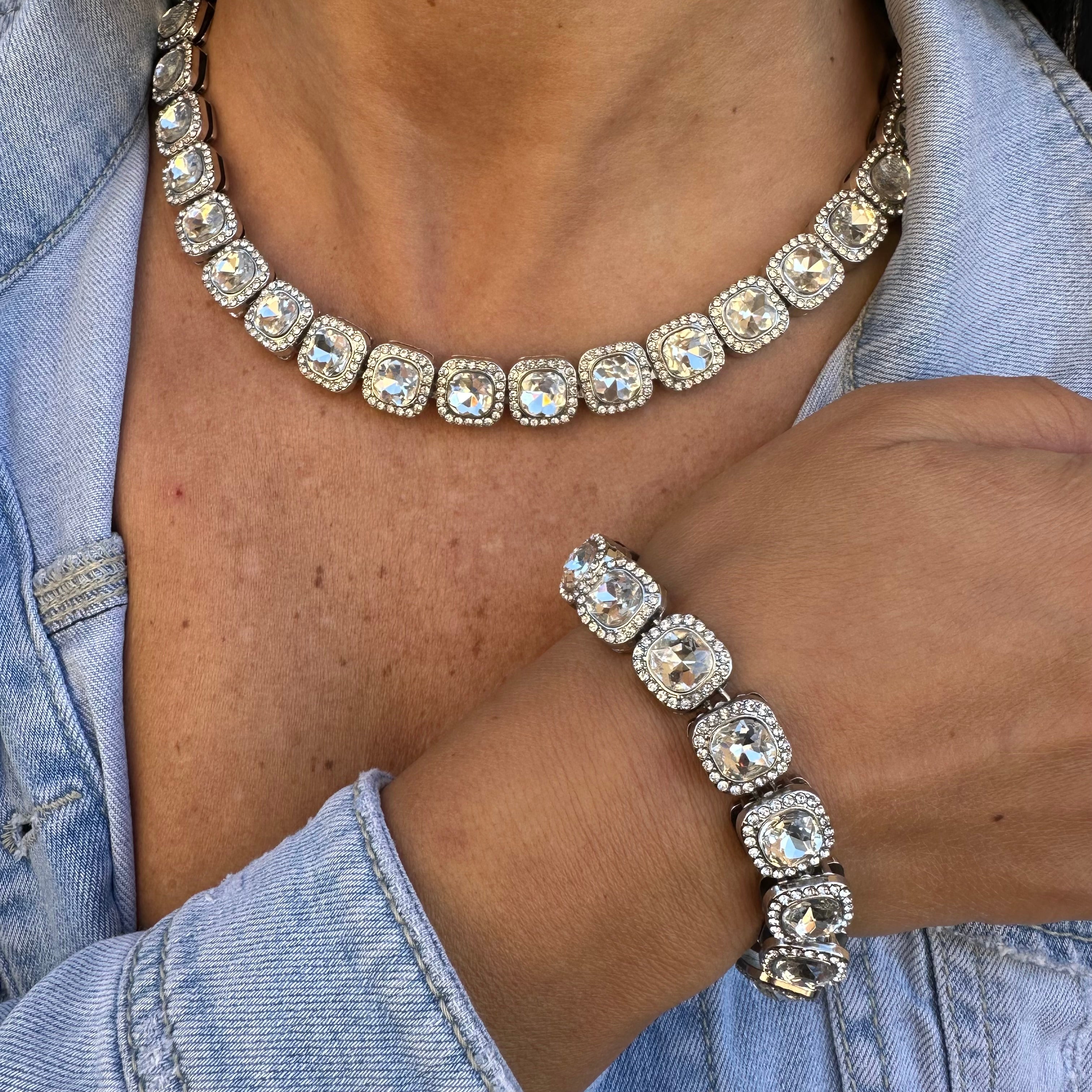 💎 Set Big Diamond – Colier și Brățară Statement