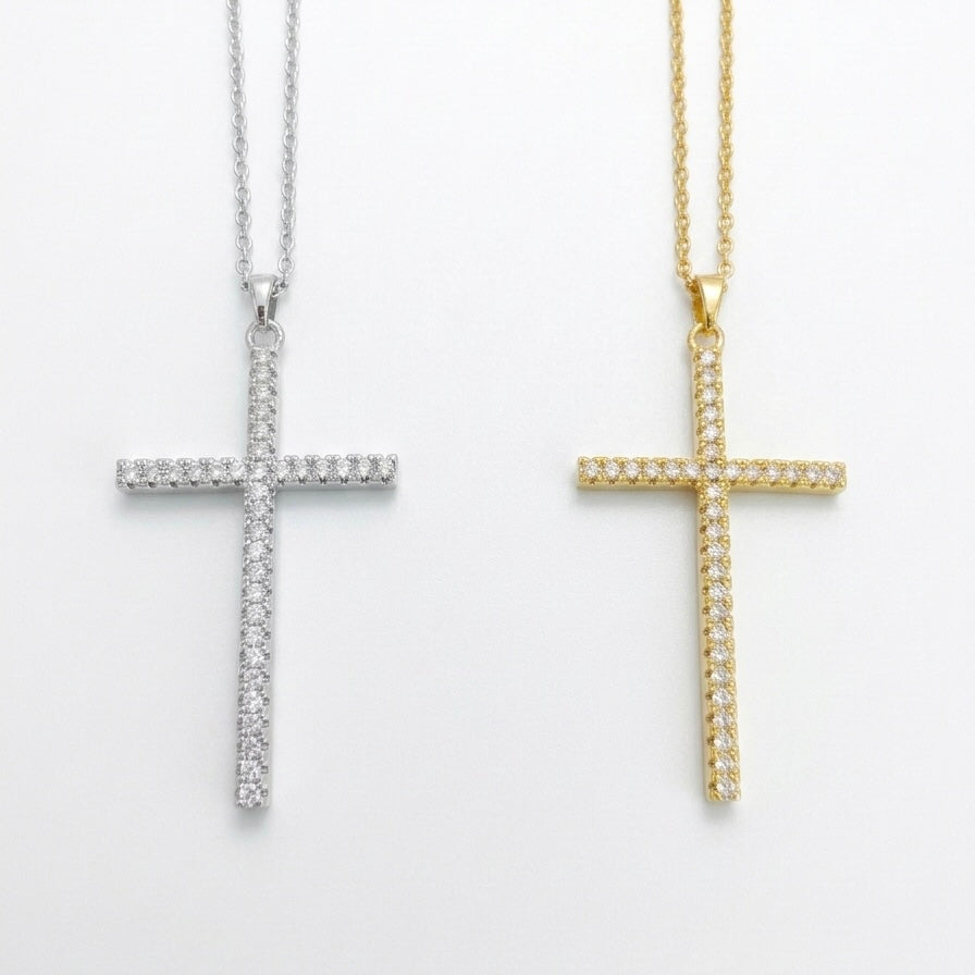 Colier Elegant cu Pandantiv Cruce din Oțel Inoxidabil