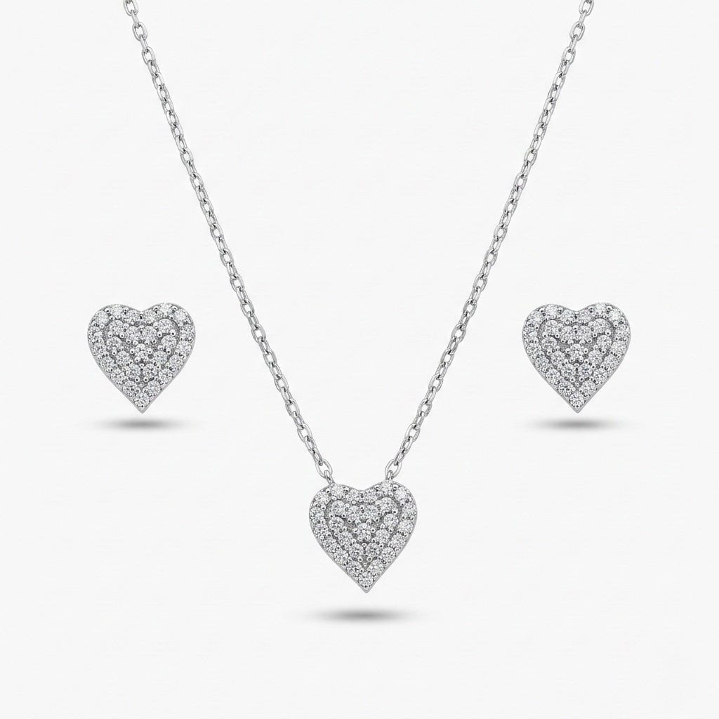 Set Heart Glow – Argint 925 & Zirconiu
