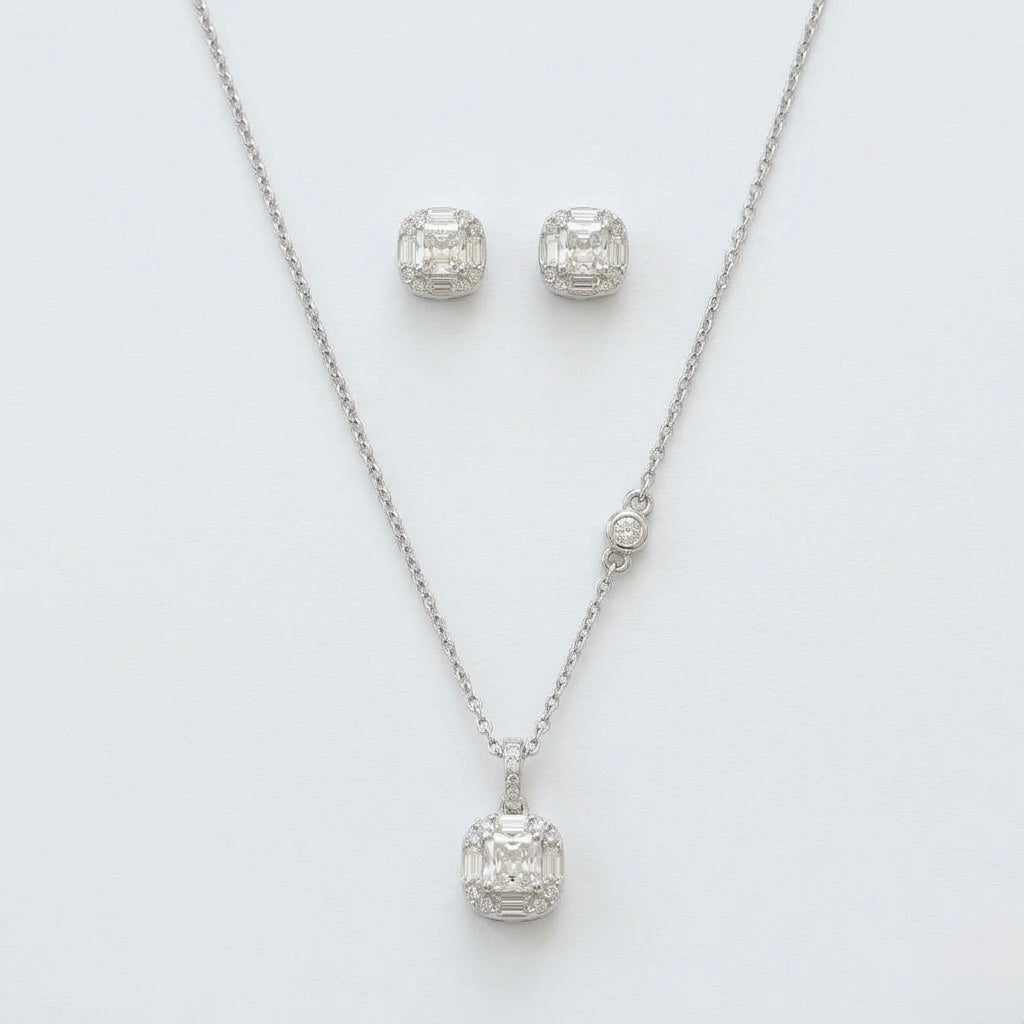 💠 Set Square din Argint – Rafinament Absolut