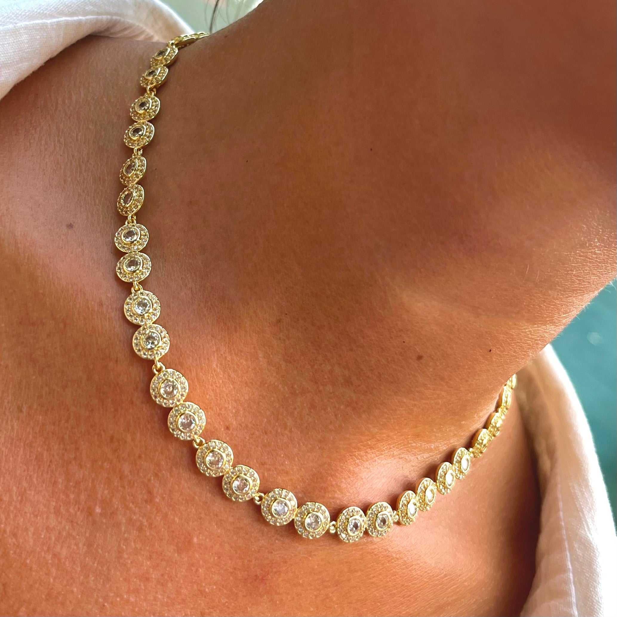 Set Bijuterii cu Cristale pentru Femei: Colier, Brățară și Cercei