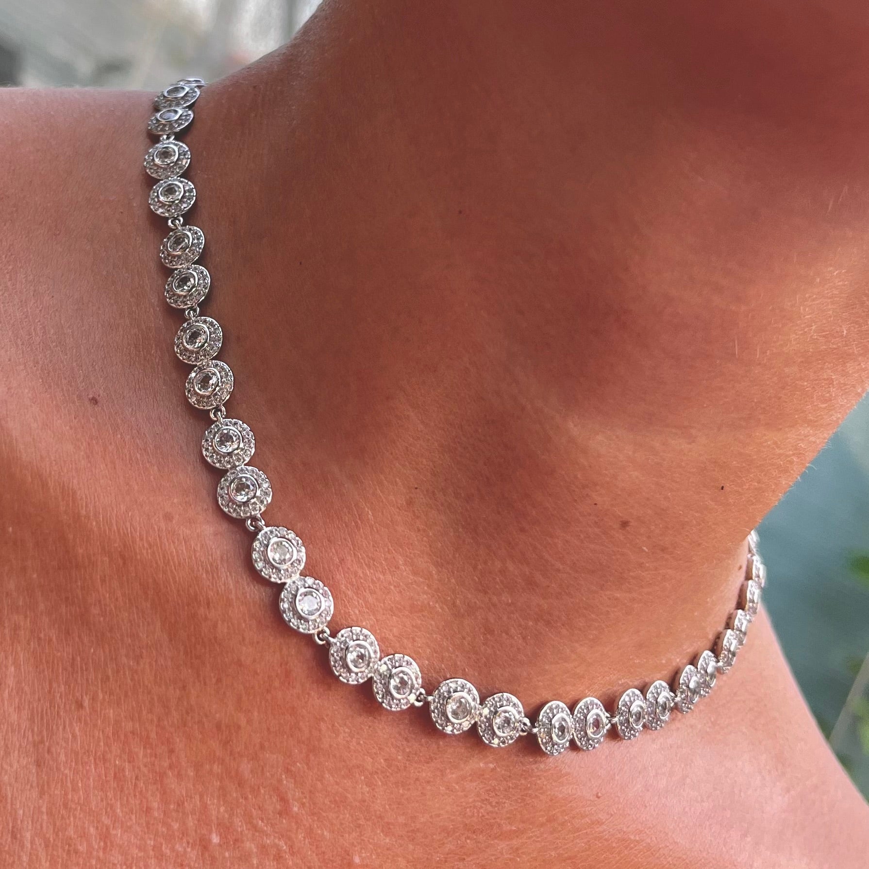 Set Bijuterii cu Cristale pentru Femei: Colier, Brățară și Cercei