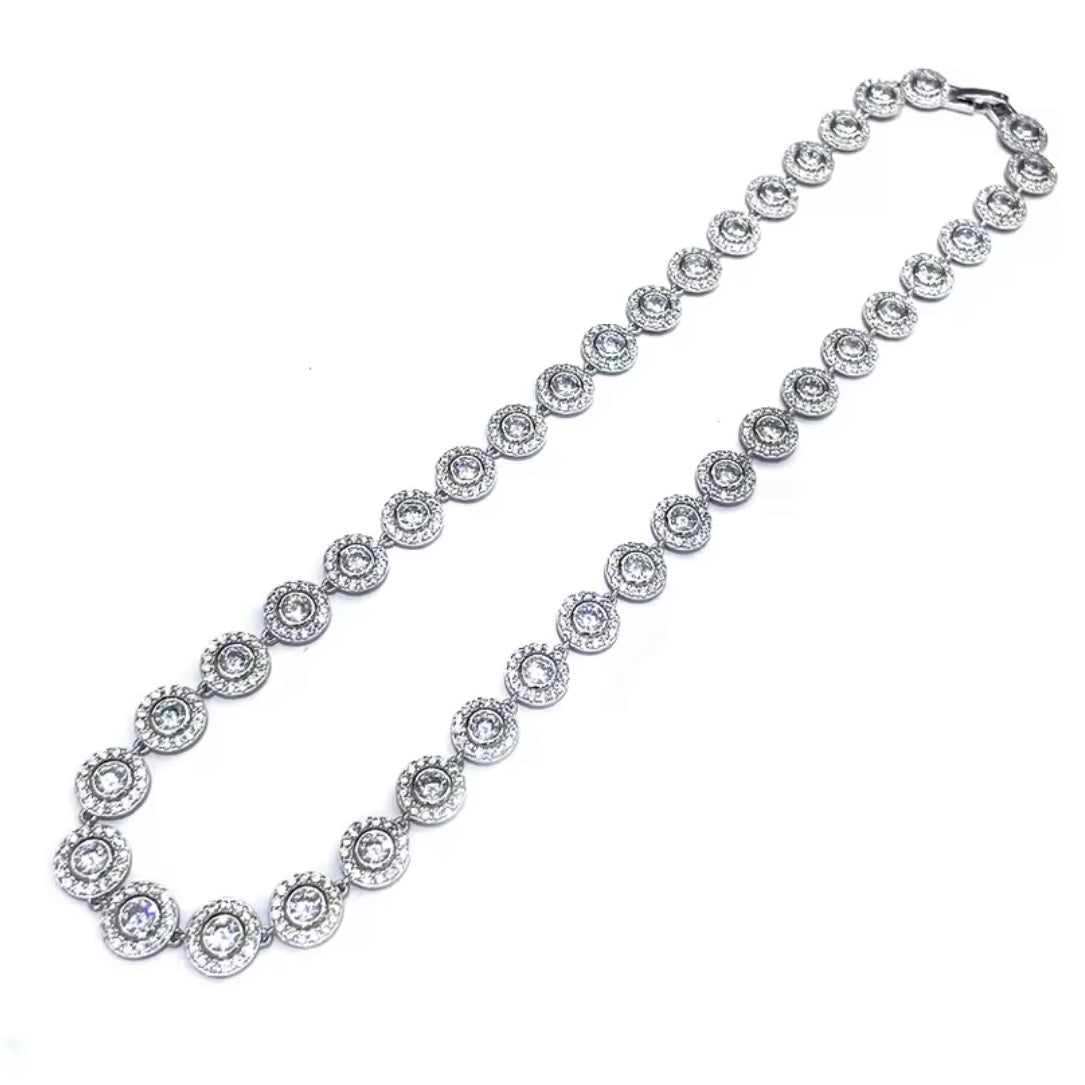 Set Bijuterii cu Cristale pentru Femei: Colier, Brățară și Cercei