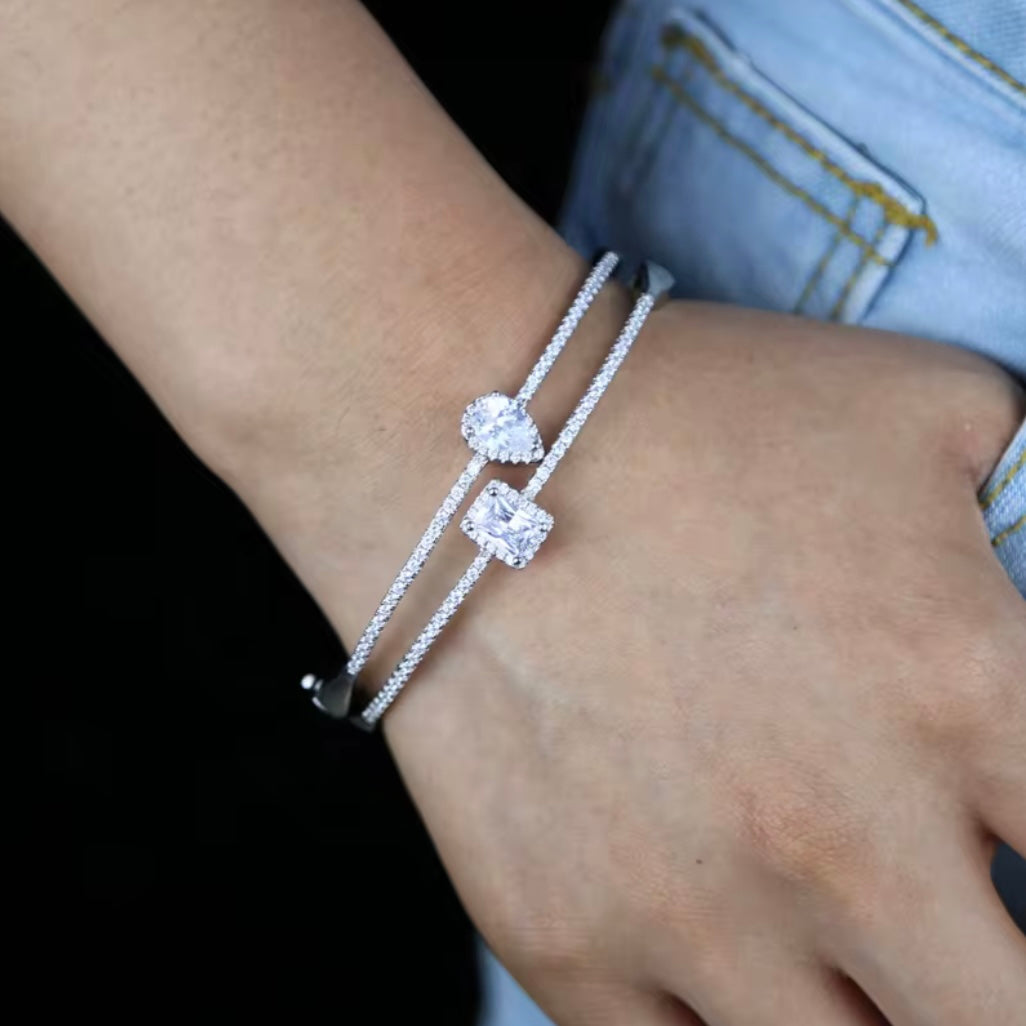 💎 Brățară Fixă Elegantă din Argint 925 cu Zirconia