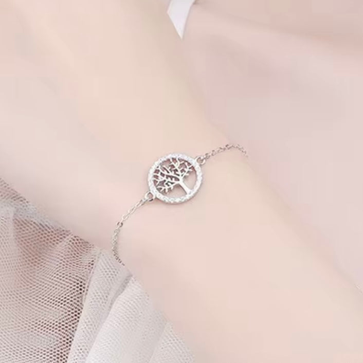 🌳💎 Brățară Arborele Vieții din Argint 925 cu Zirconia