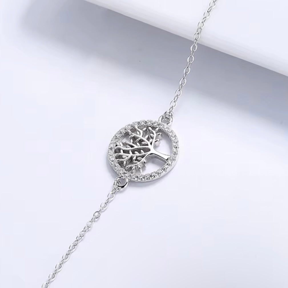 🌳💎 Brățară Arborele Vieții din Argint 925 cu Zirconia
