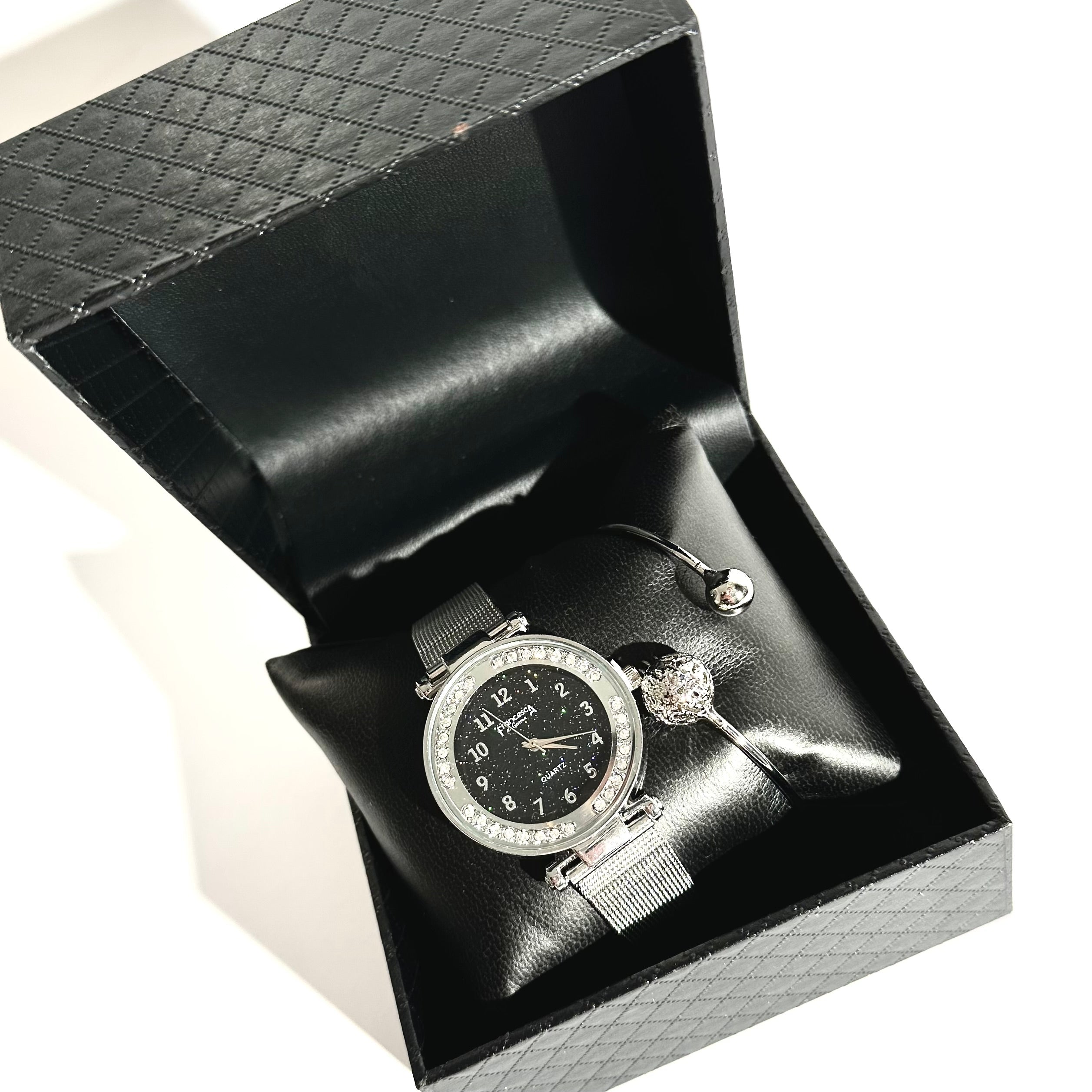 ✨ Set Ceas & Brățară Silver – Eleganță Modernă