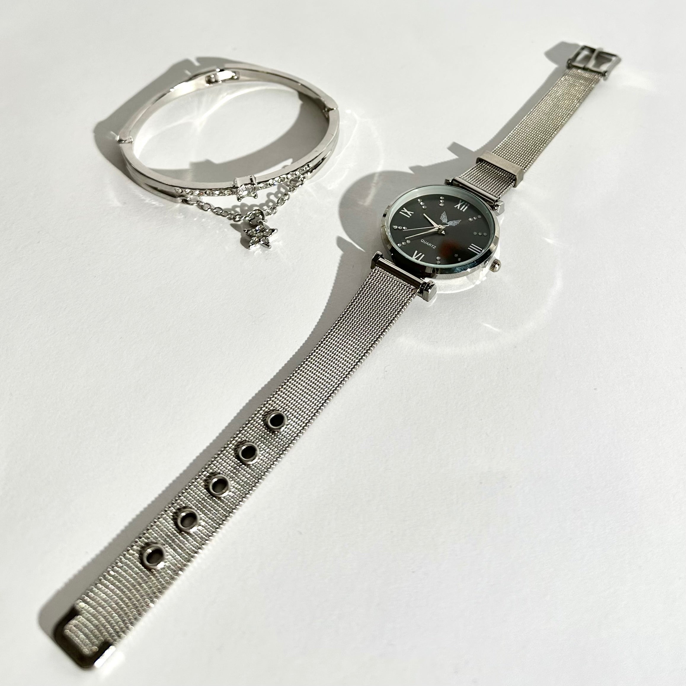 ⌚ Set Ceas & Brățară Silver Star ✨