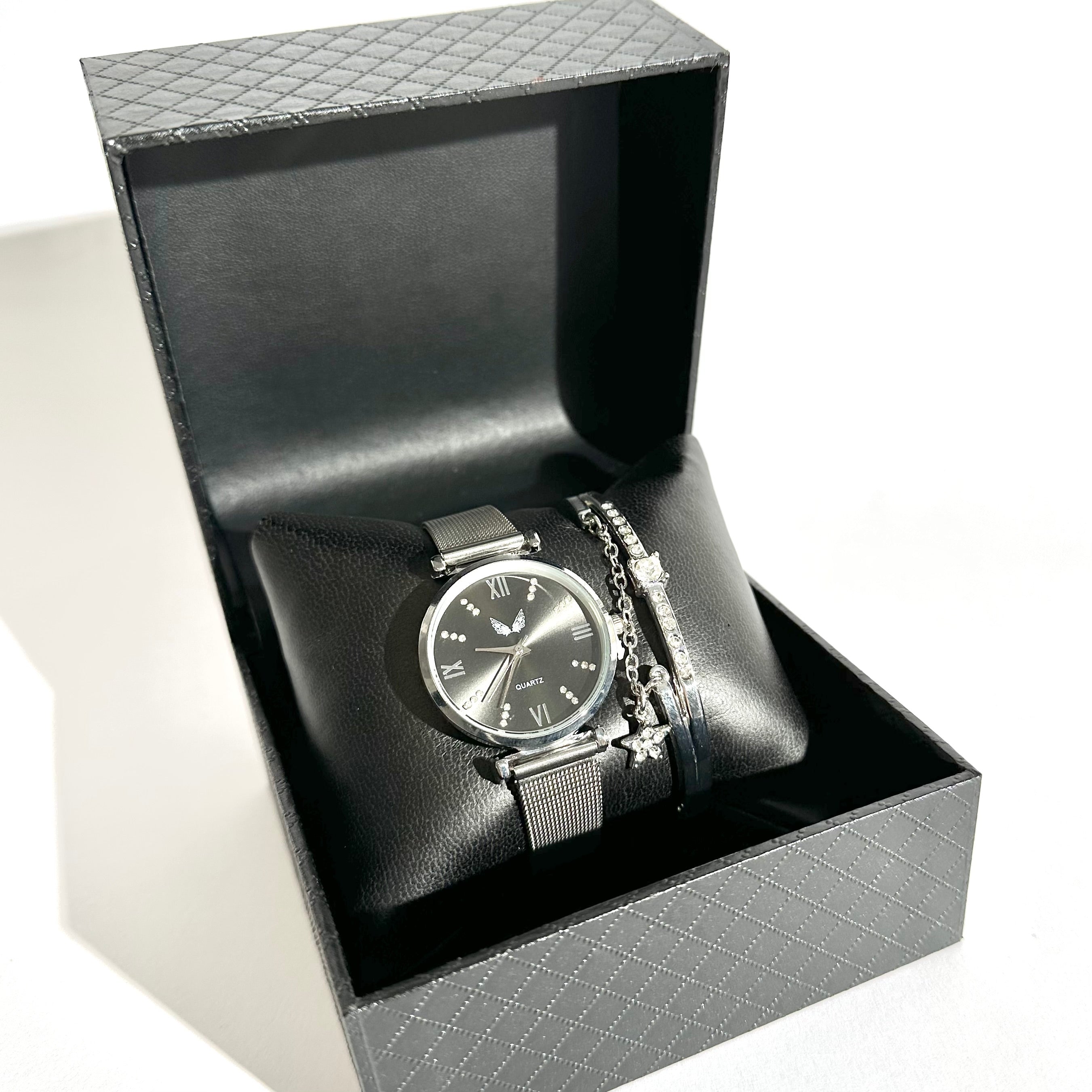 ⌚ Set Ceas & Brățară Silver Star ✨