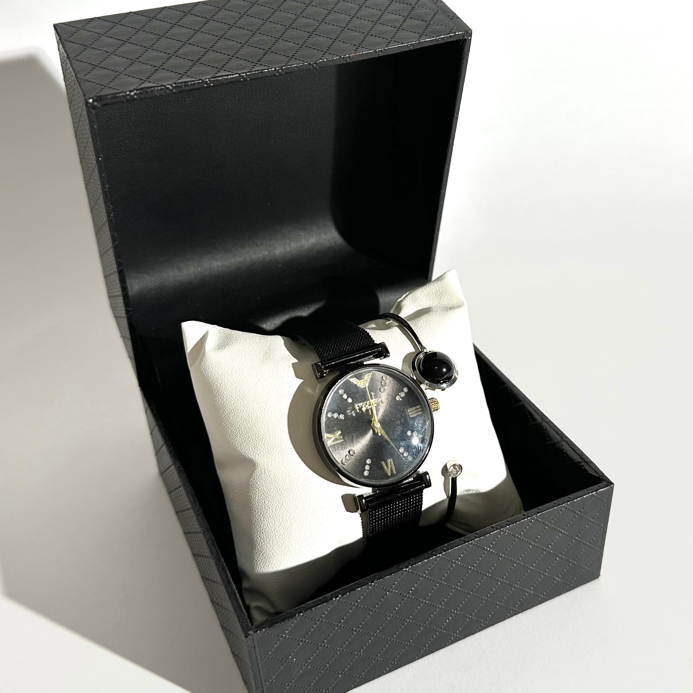 ✨ Set Ceas & Brățară Black Elegance