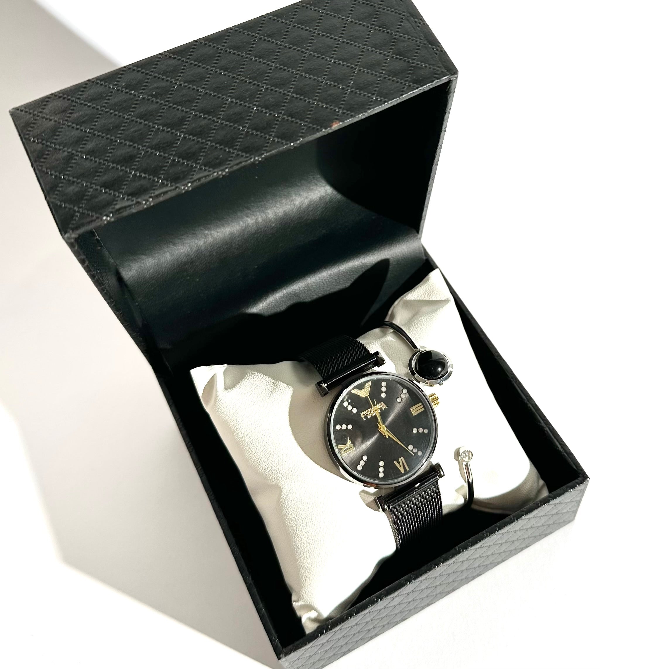 ✨ Set Ceas & Brățară Black Elegance