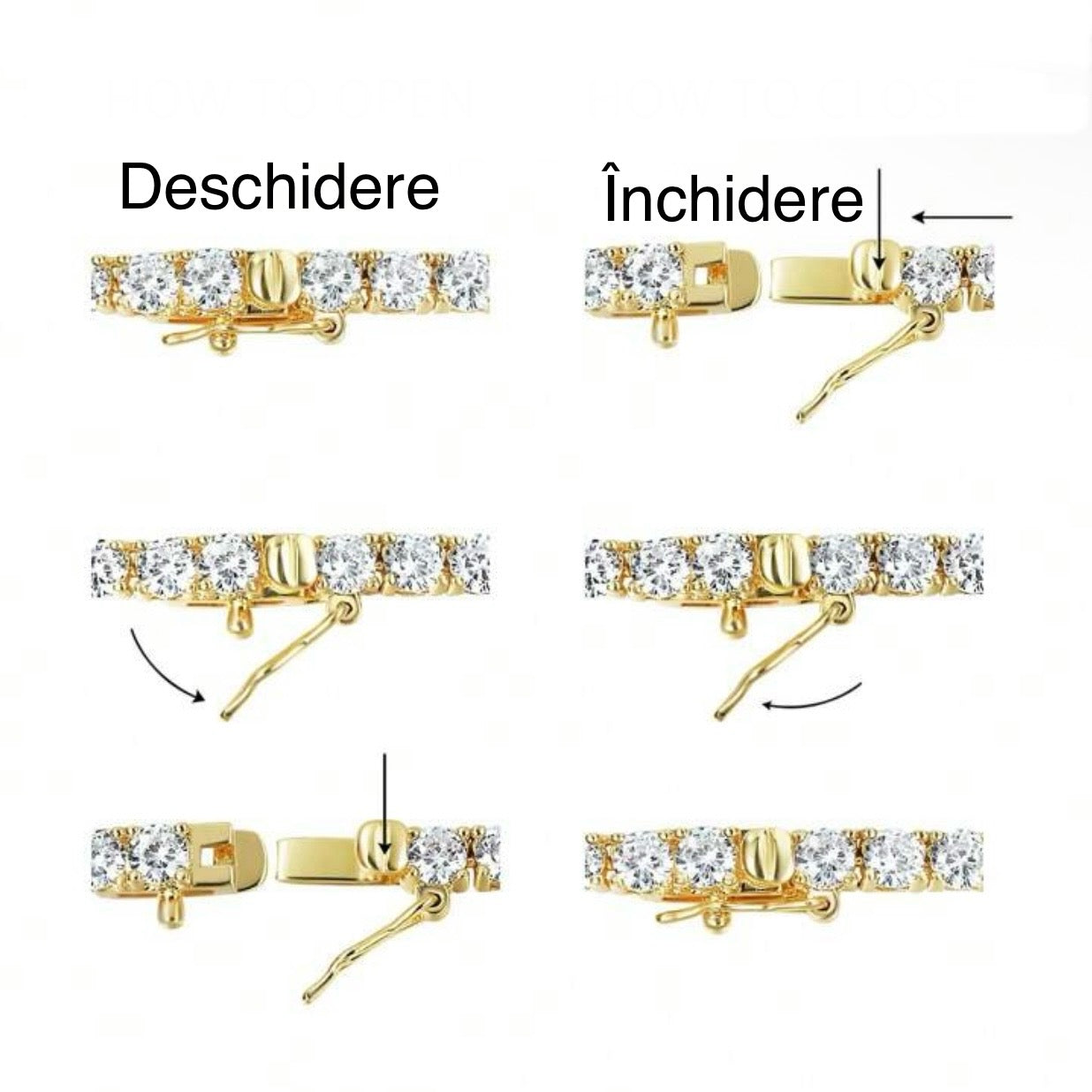 Colier Tennis Luxury Unisex 💎 Silver/Gold