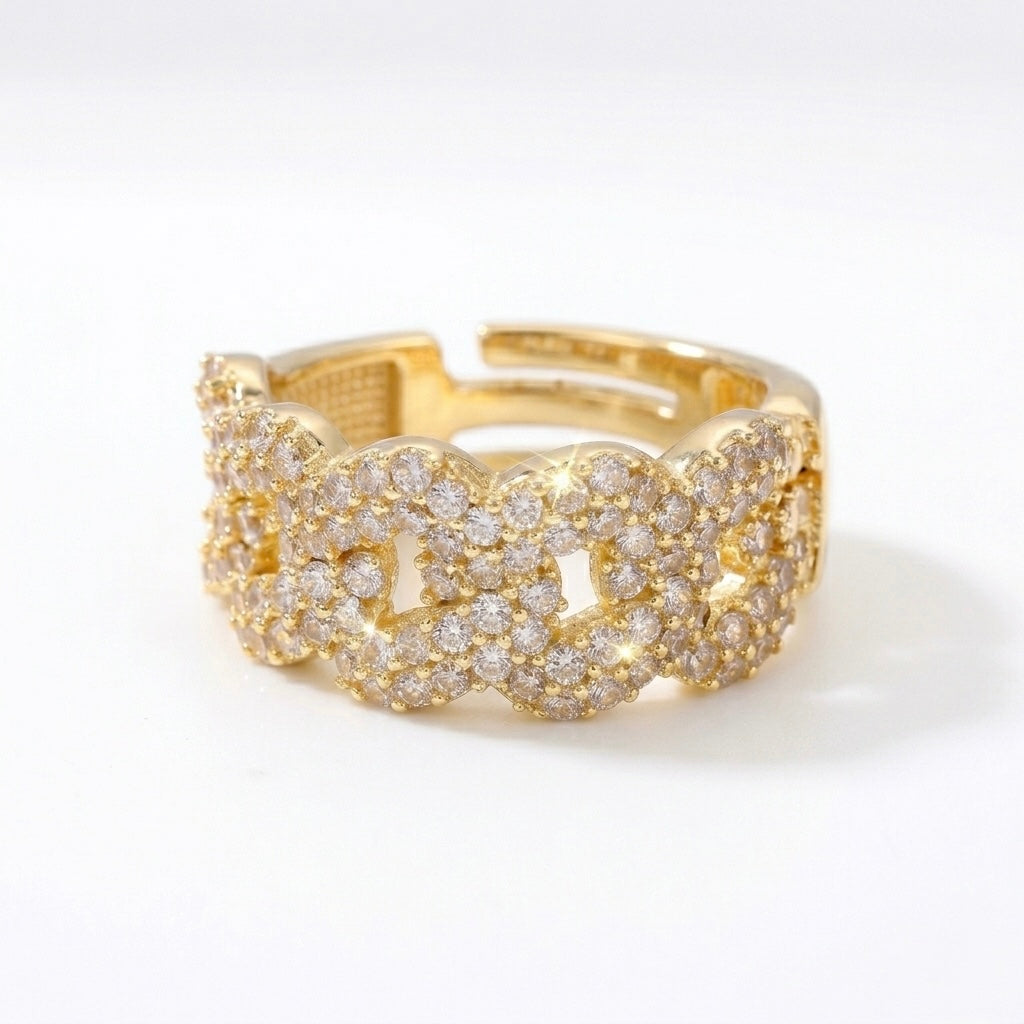 Inel Cuban Placat cu Aur de 18K